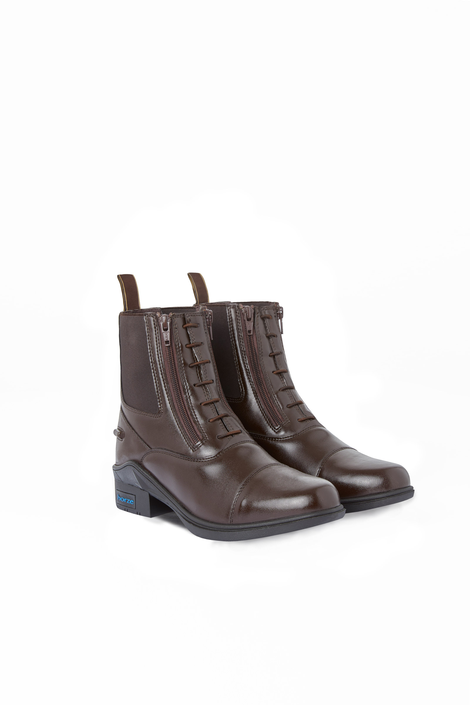 Demitasse Brown Horze Kingston Stivaletti Jodhpur con doppia zip, da donna