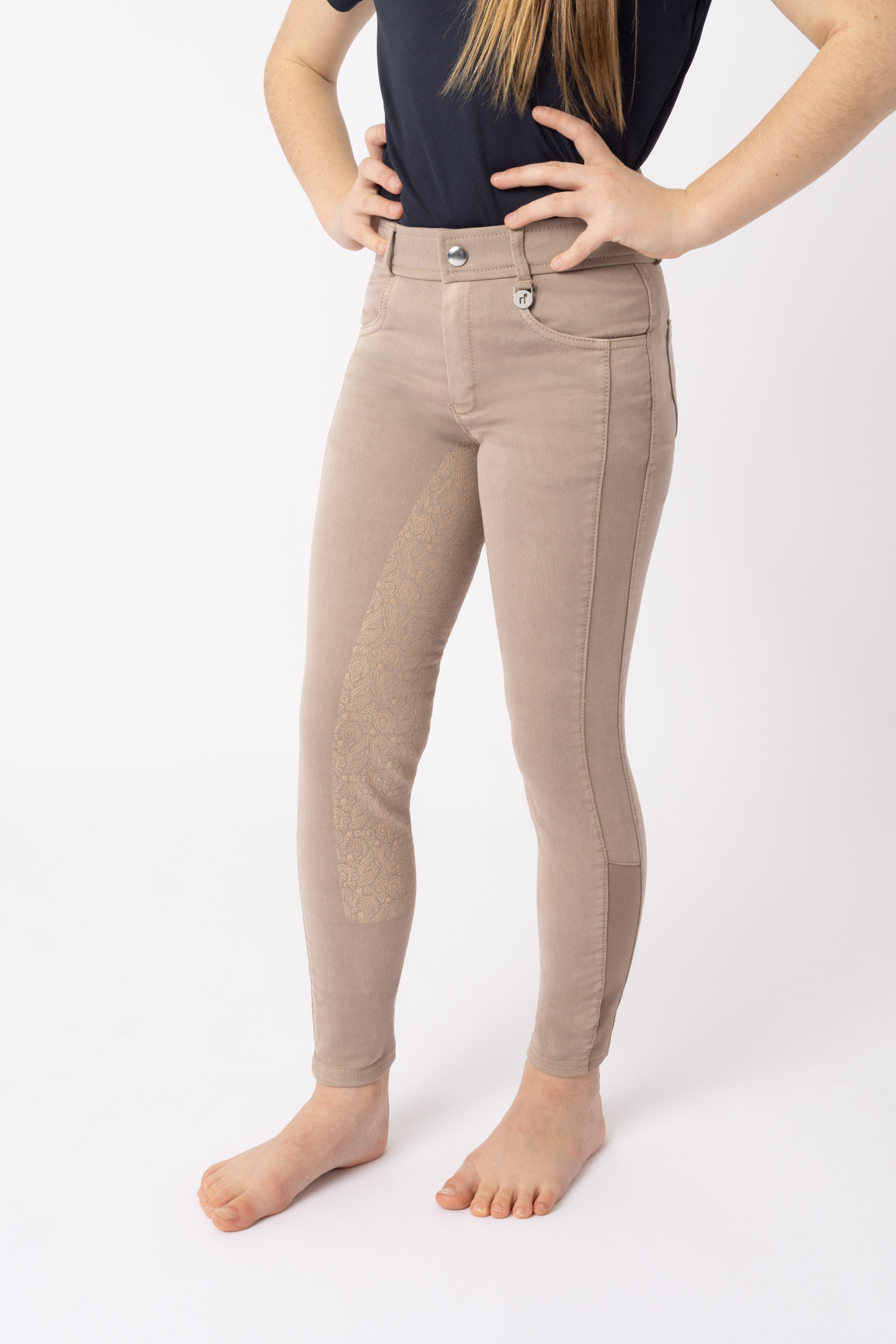 Horze Suki Pantaloni da equitazione con full grip, da bambino