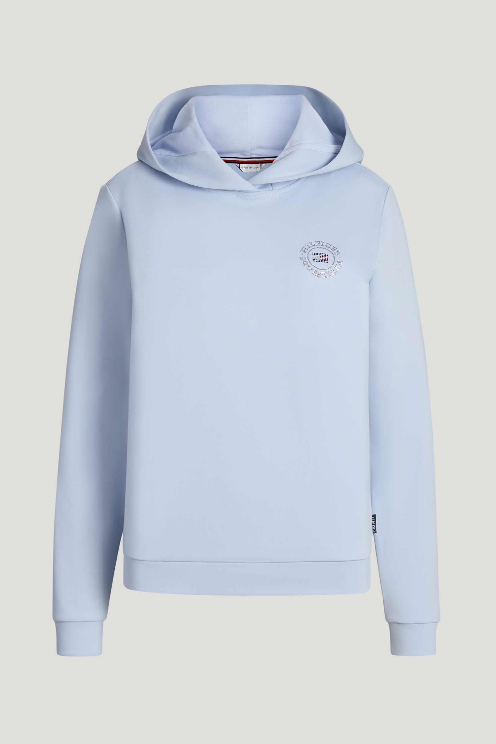 Sweet Blue Tommy Hilfiger Equestrian Hollywood felpa donna con strass