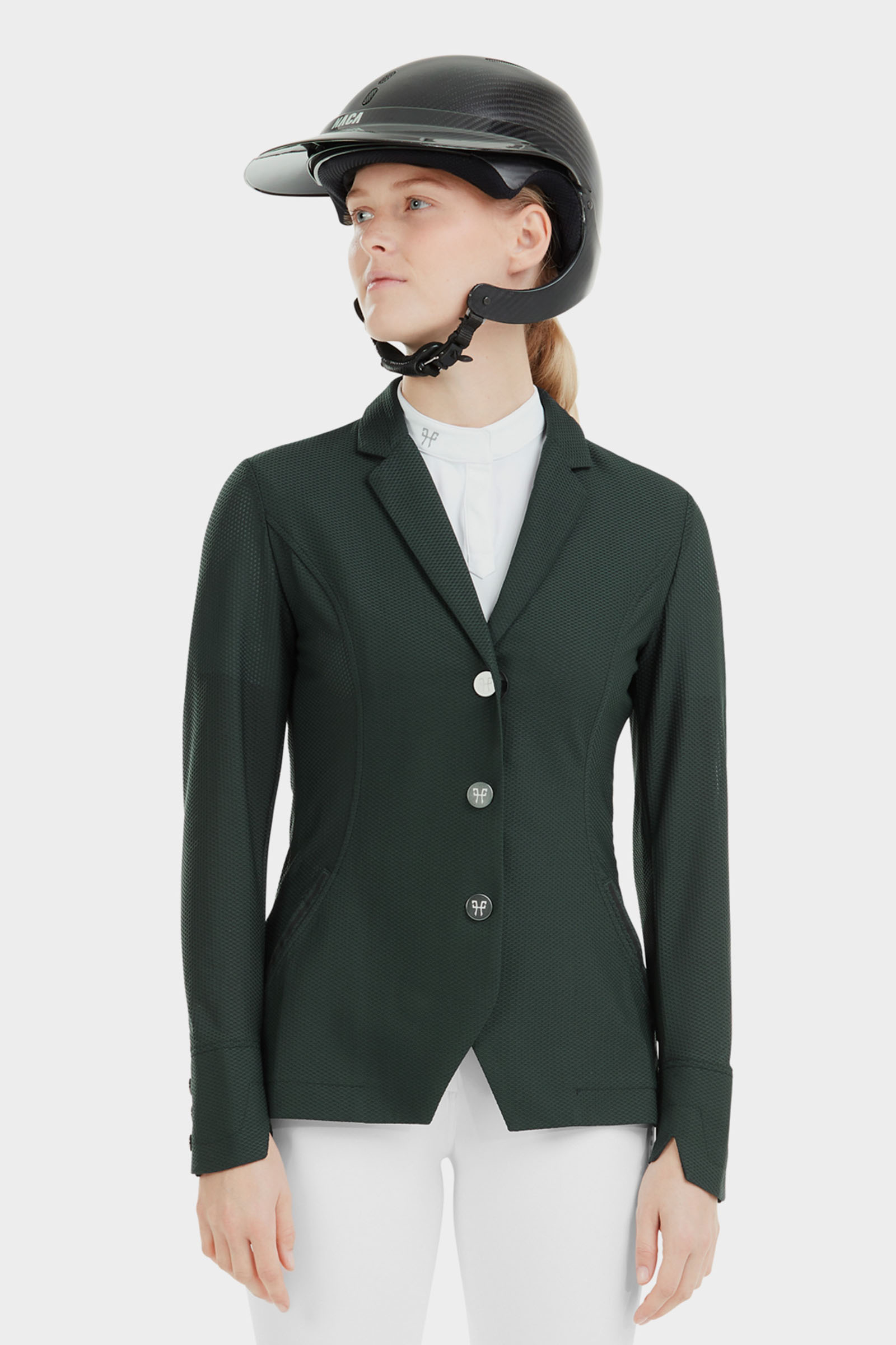 Dark Green Horse Pilot Aeromesh giacca da concorso donna
