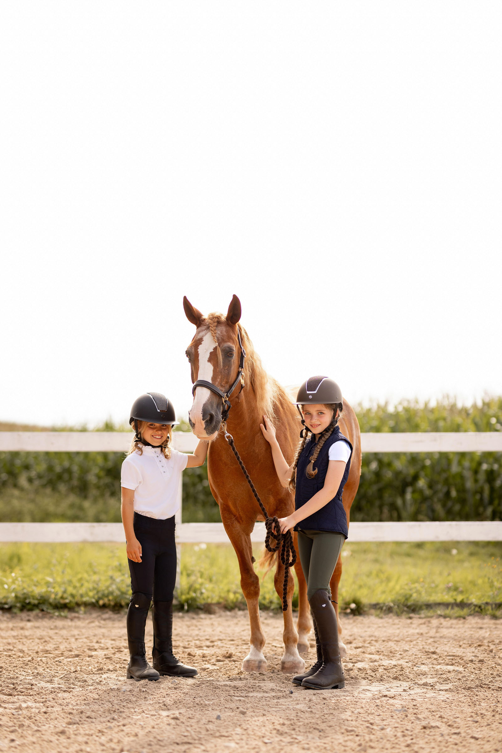 Horze Christel Camicia da spettacolo a maniche corte con volant da bambino