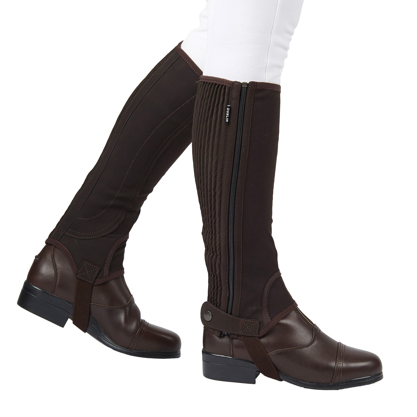 Brown Dublin Easy-care Half Chaps, JR