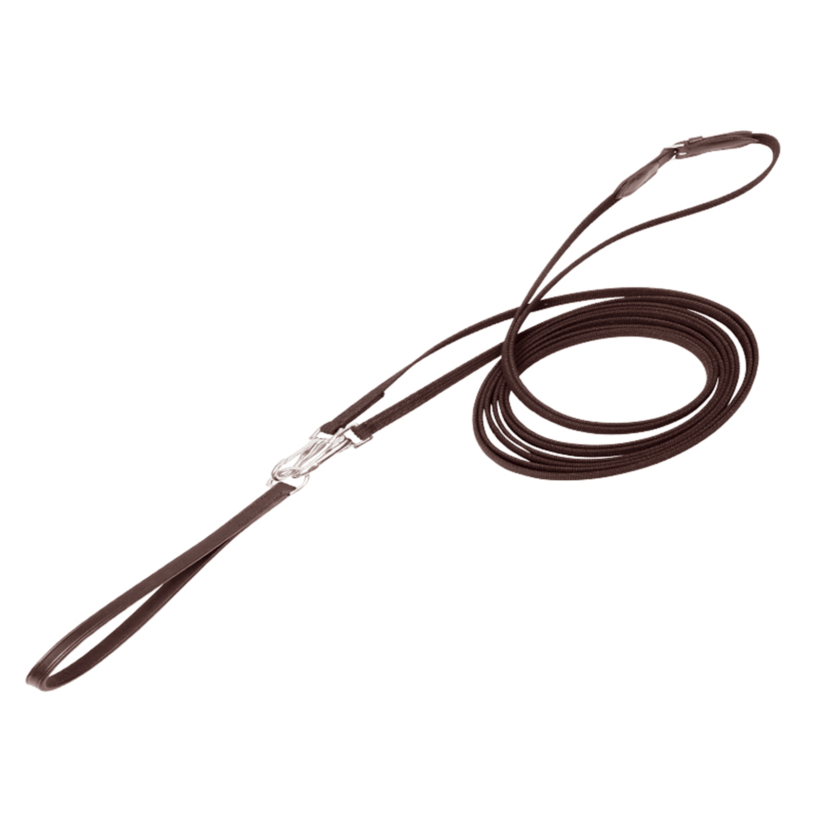 Kavalkade Webbed draw reins with leather loop