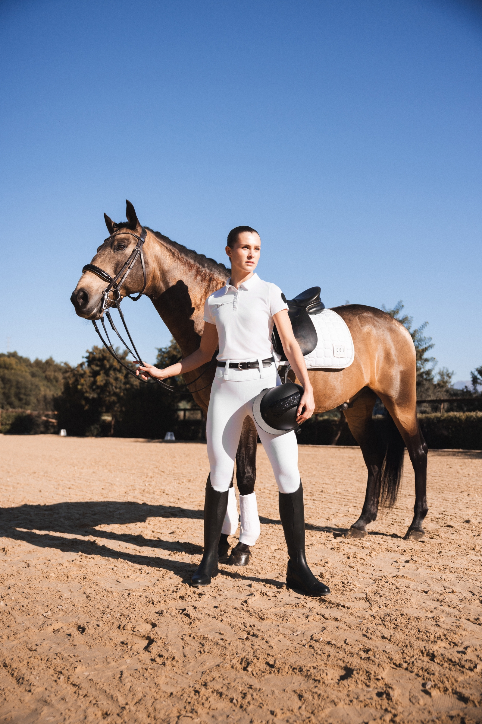 Horze Anya leggings da equitazione donna con full seat in silicone UPF 50+