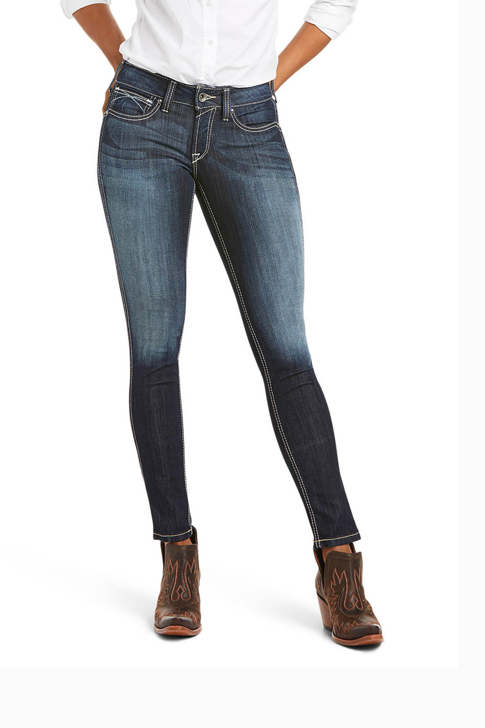 Ariat Ella R.E.A.L. Outseam jeans skinny da donna a vita media