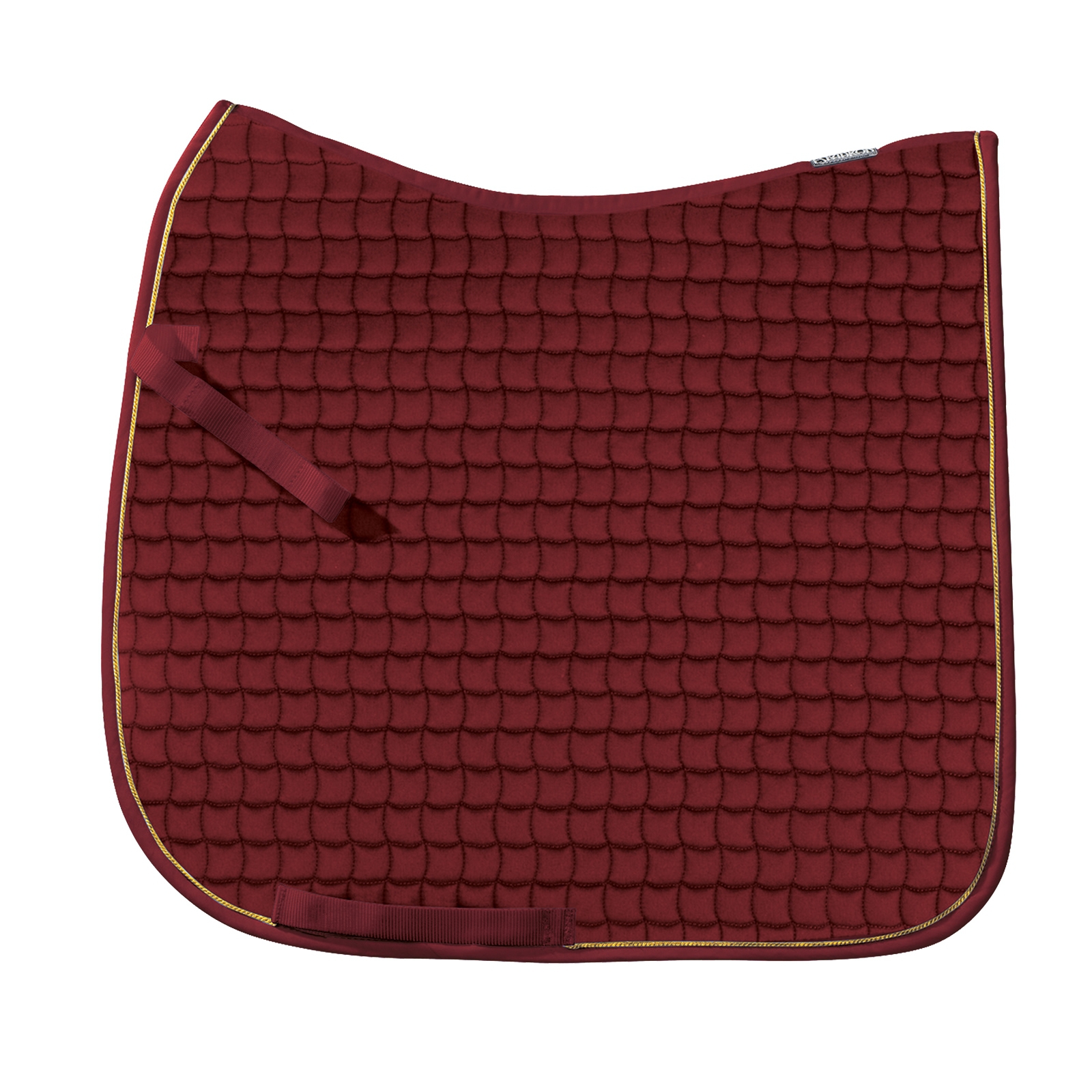 Burgundy Dark Red Eskadron Sottosella dorato da dressage in cotone