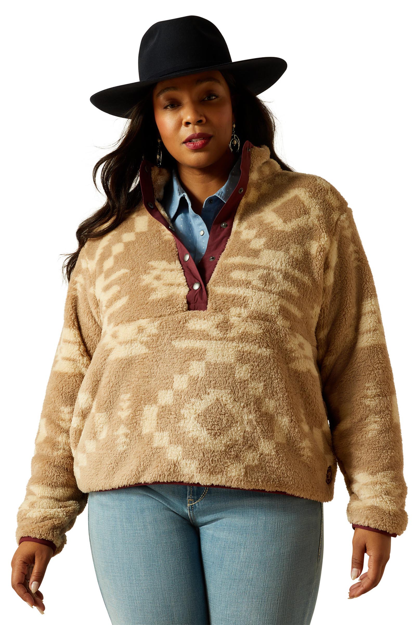 Ariat Berber Snap maglione da donna con mezza abbottonatura