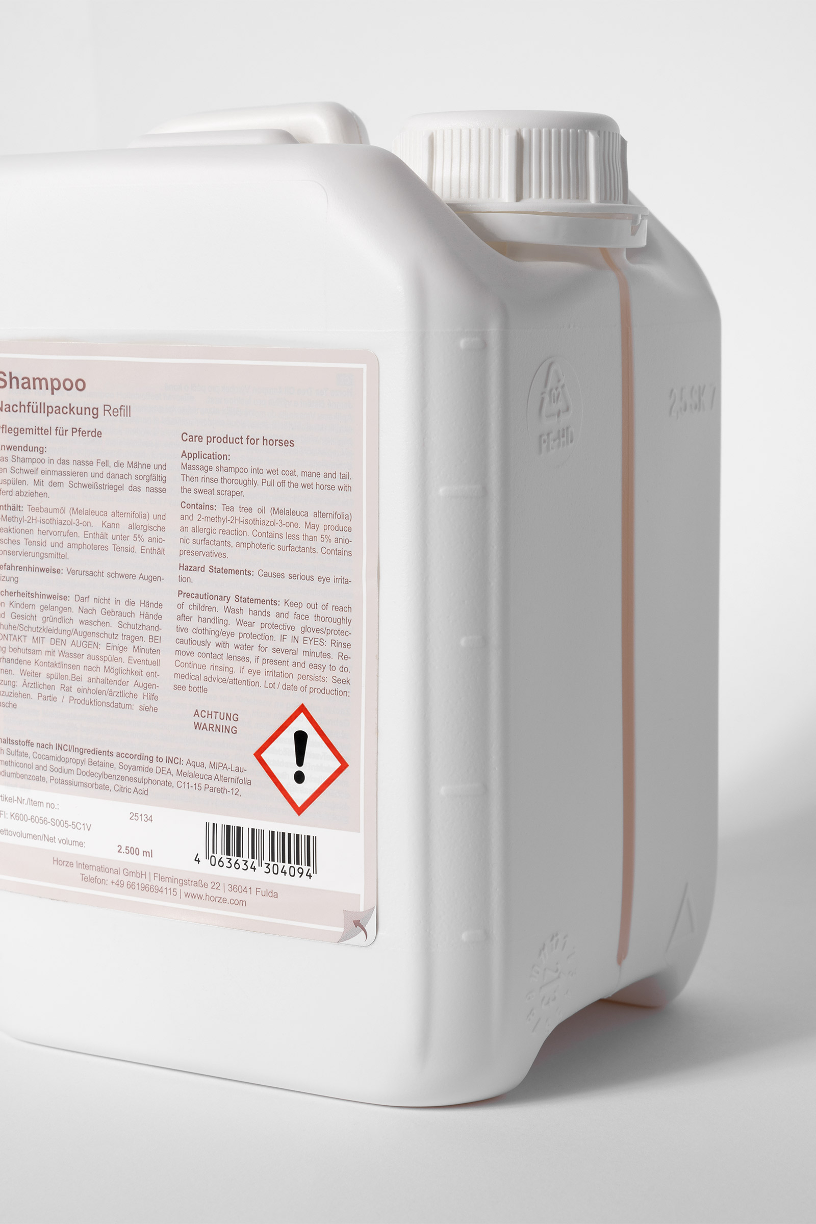 Horze Ricarica per shampoo olio dell'albero del t&egrave; da 2,5 l