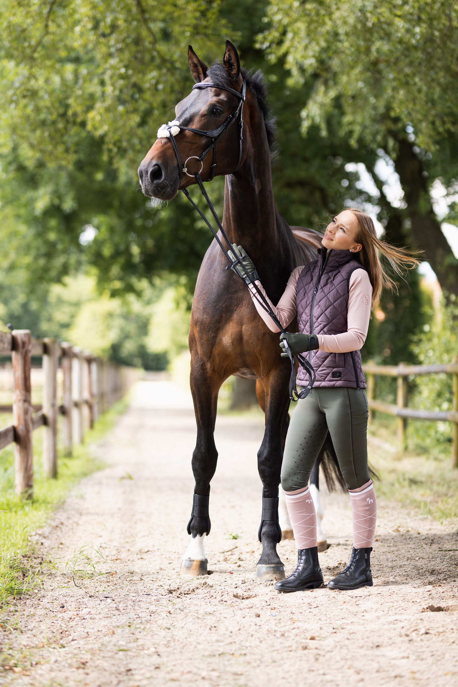 Gilet da equitazione imbottito da donna Horze Young Rider Naia