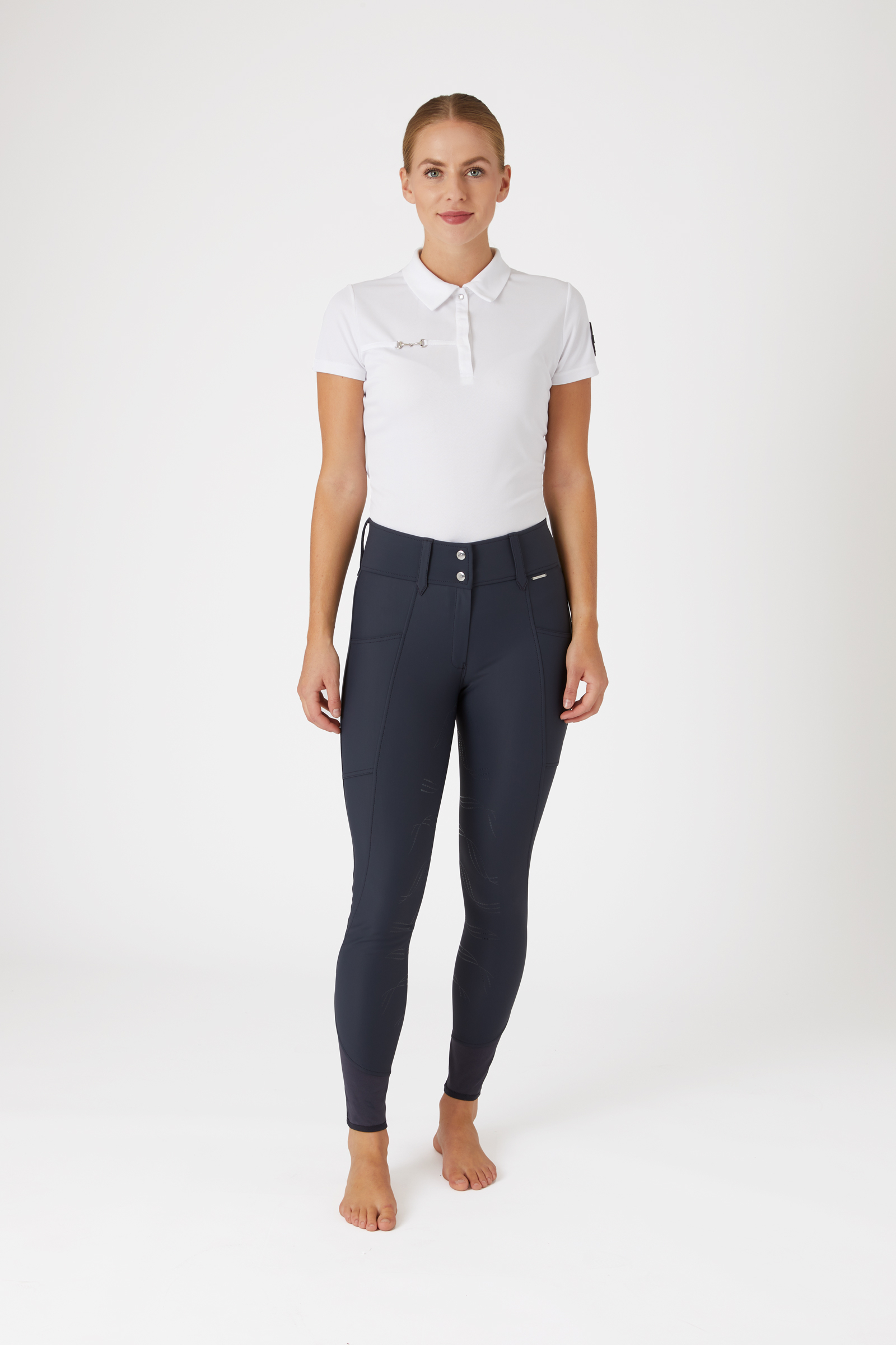 Horze Indira Pantaloni da equitazione a vita alta con full seat da donna