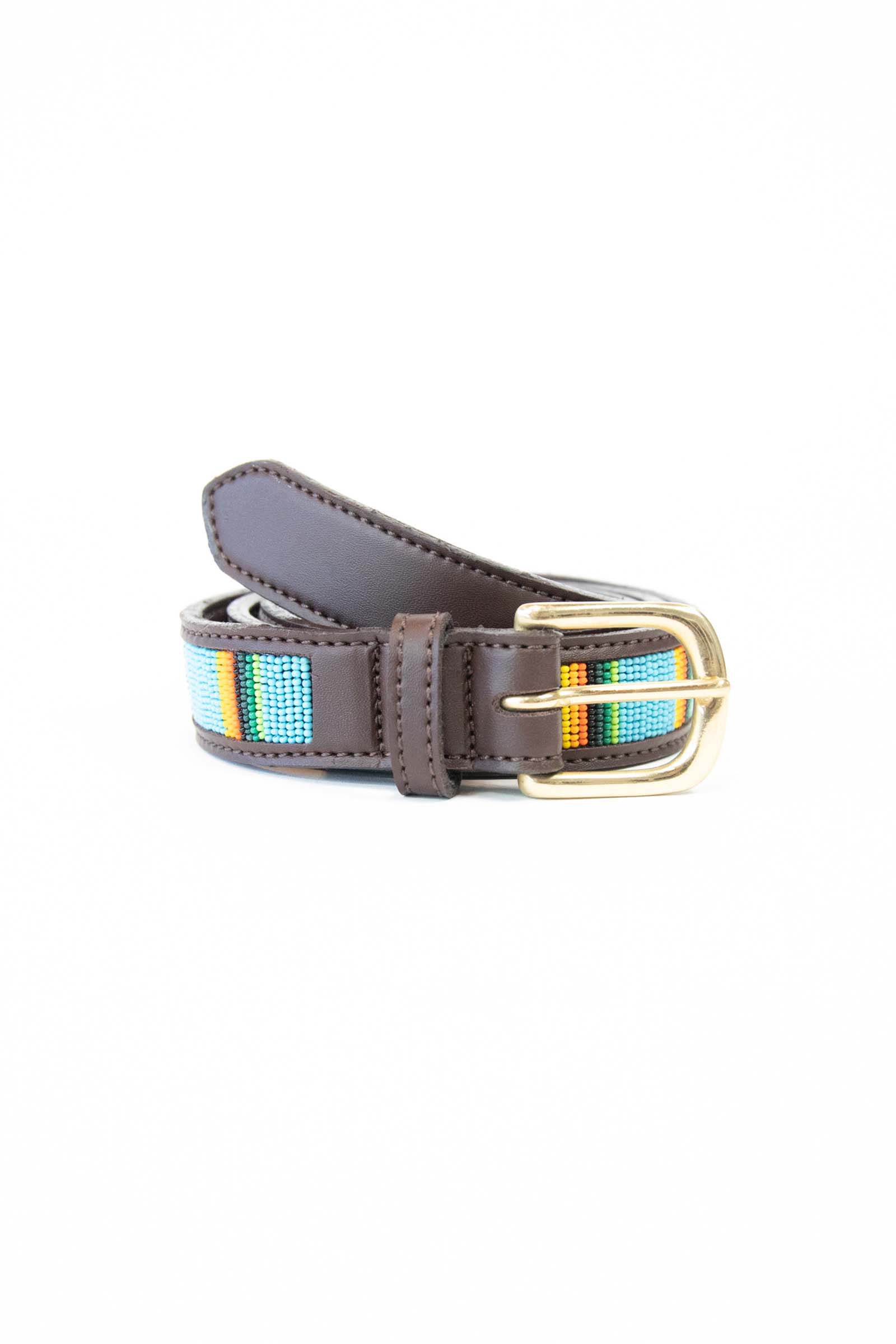 Light Blue Kentucky Horsewear Cintura realizzata a mano con perline