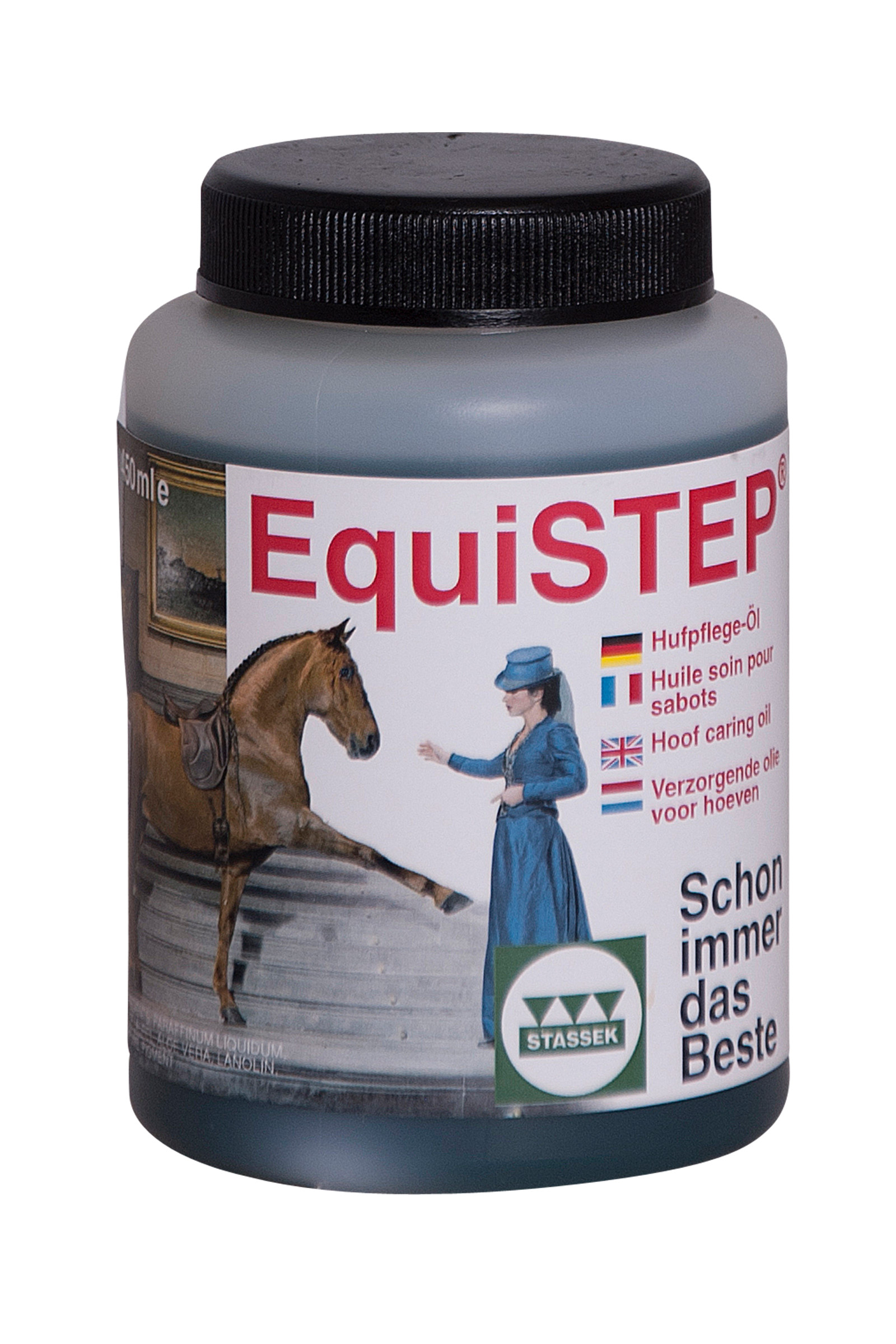 Stassek Equistep Bottiglia di scambio di olio per zoccoli, 450 ml