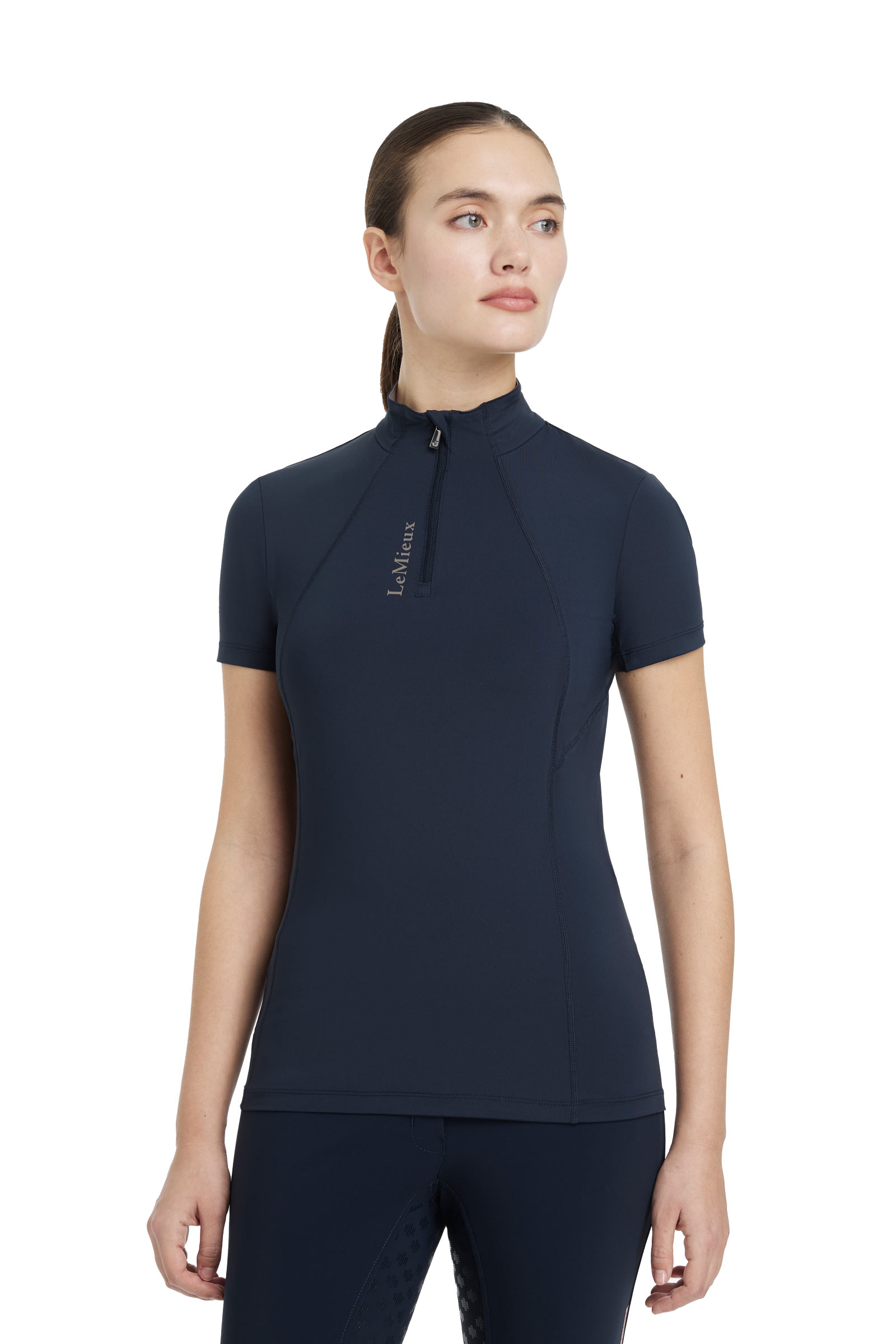Navy LeMieux Classique strato base da donna a maniche corte