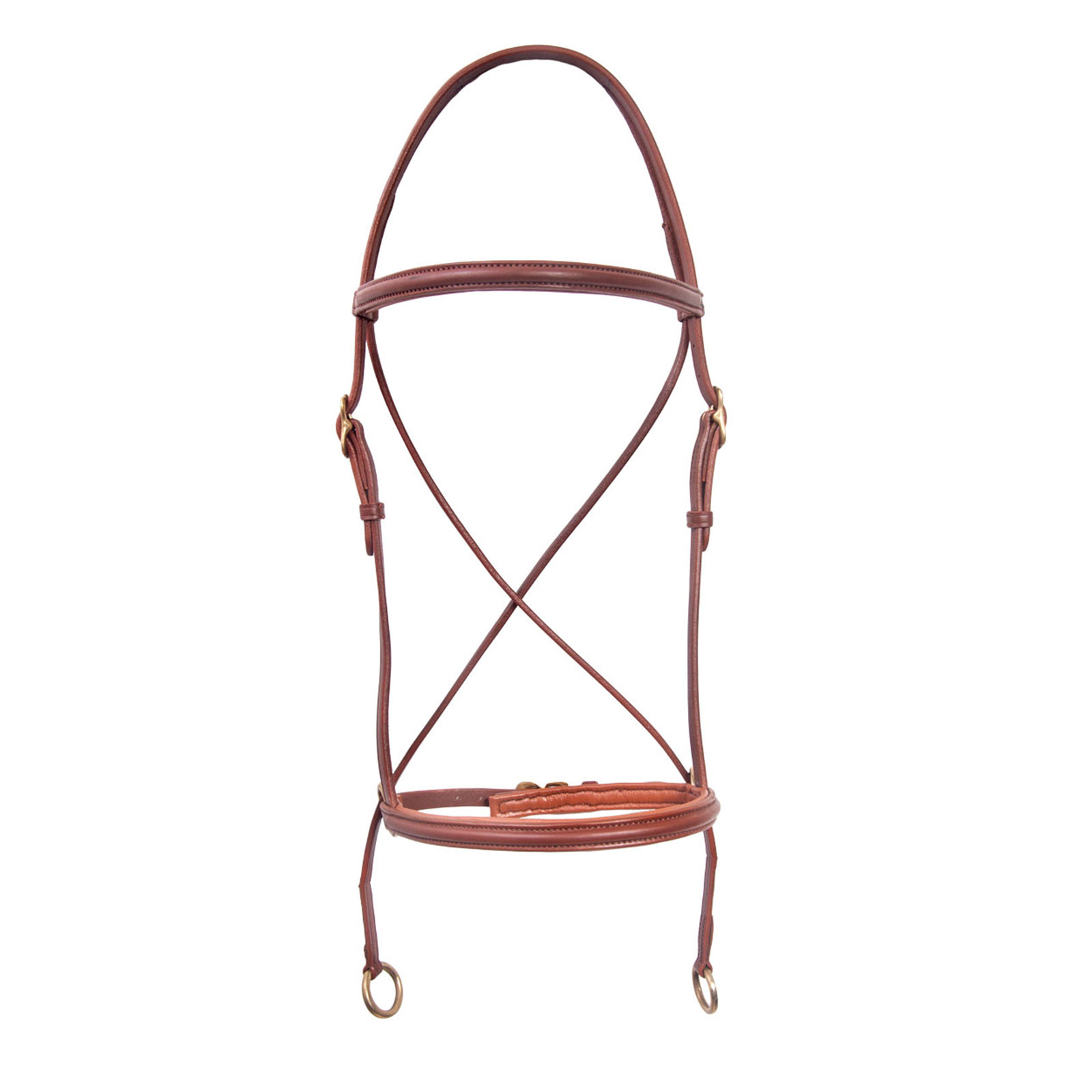 Testata Karlslund Bitless, marrone/ottone