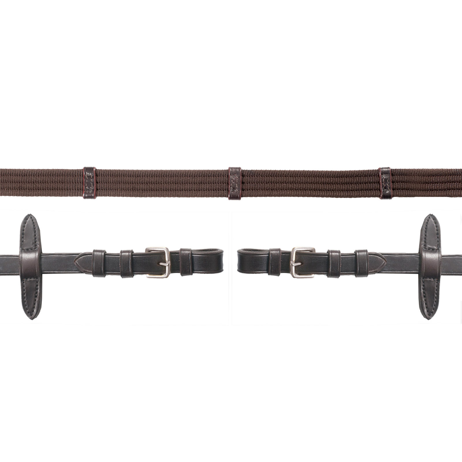 Brown/Silver Cinturino in tessuto Schockemöhle Sports Neo, fibbia