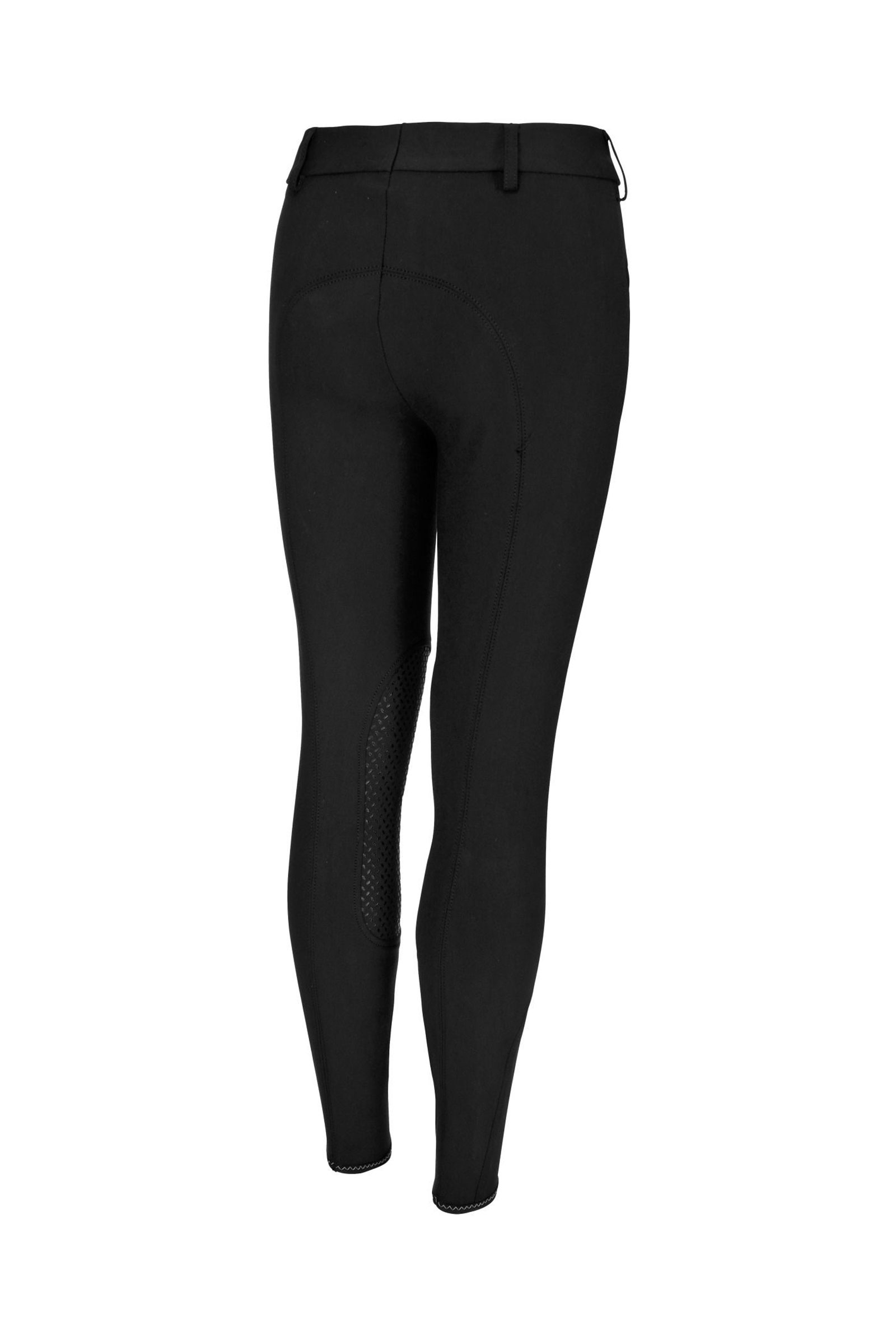 Black Pikeur Brooklyn Pantaloni da equitazione con grip e patch al ginocchio da bambini
