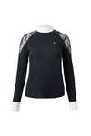 Horze top gara con maniche lunghe e pizzo Sylvie da donna