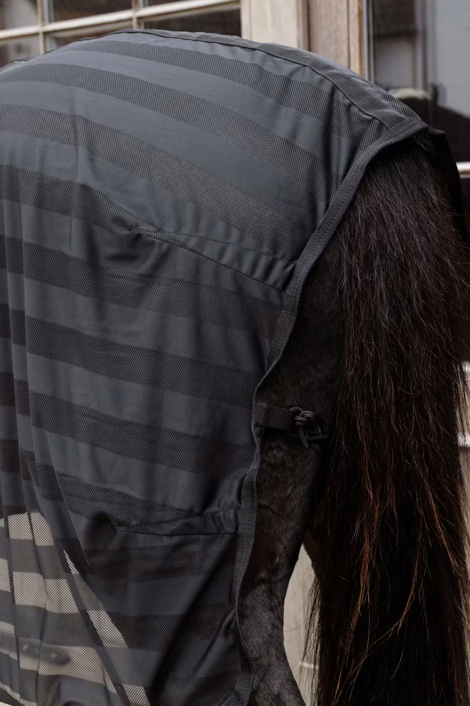 Kentucky Horsewear coperta antimosche leggera a righe in rete