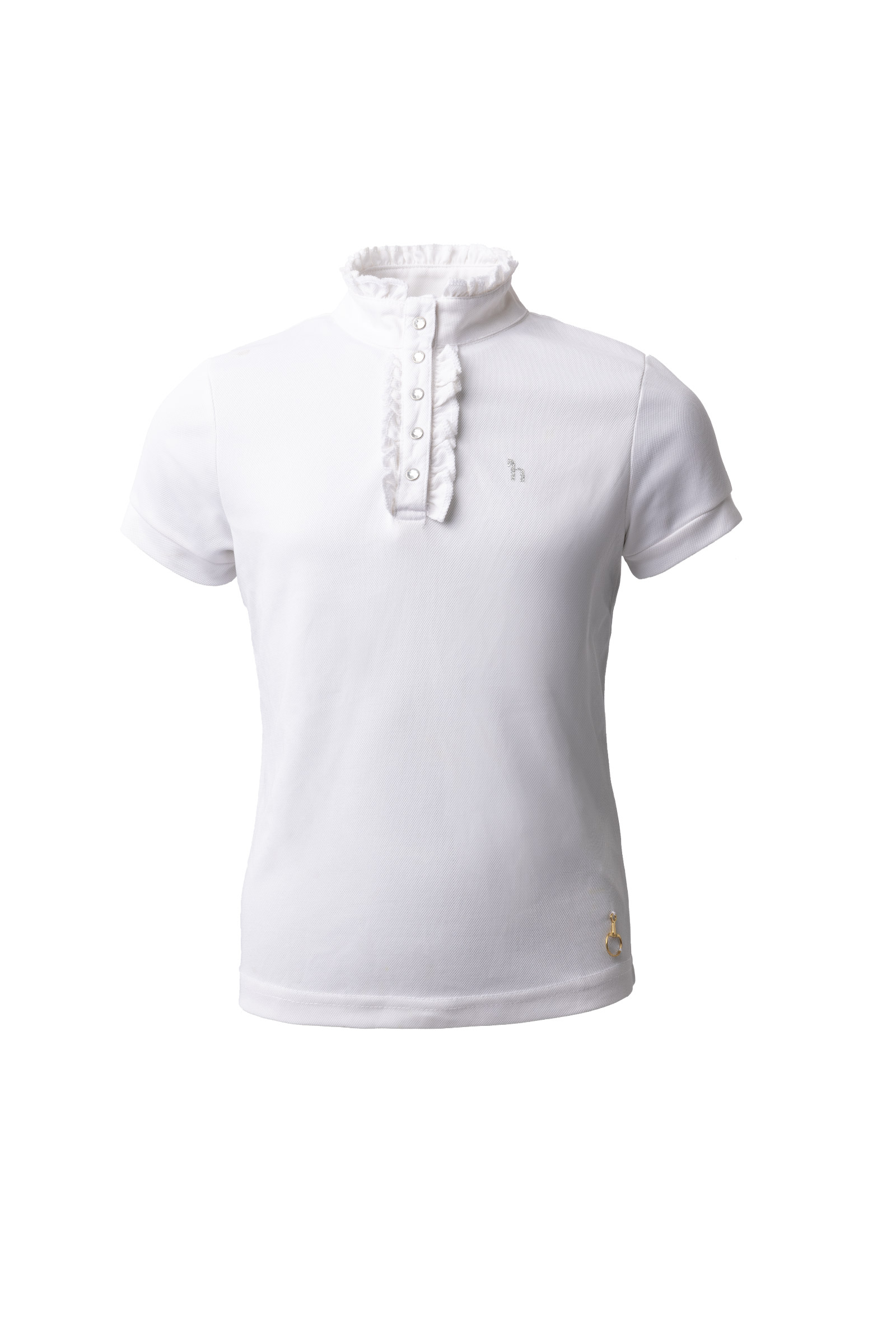 Horze Christel Camicia da spettacolo a maniche corte con volant da bambino