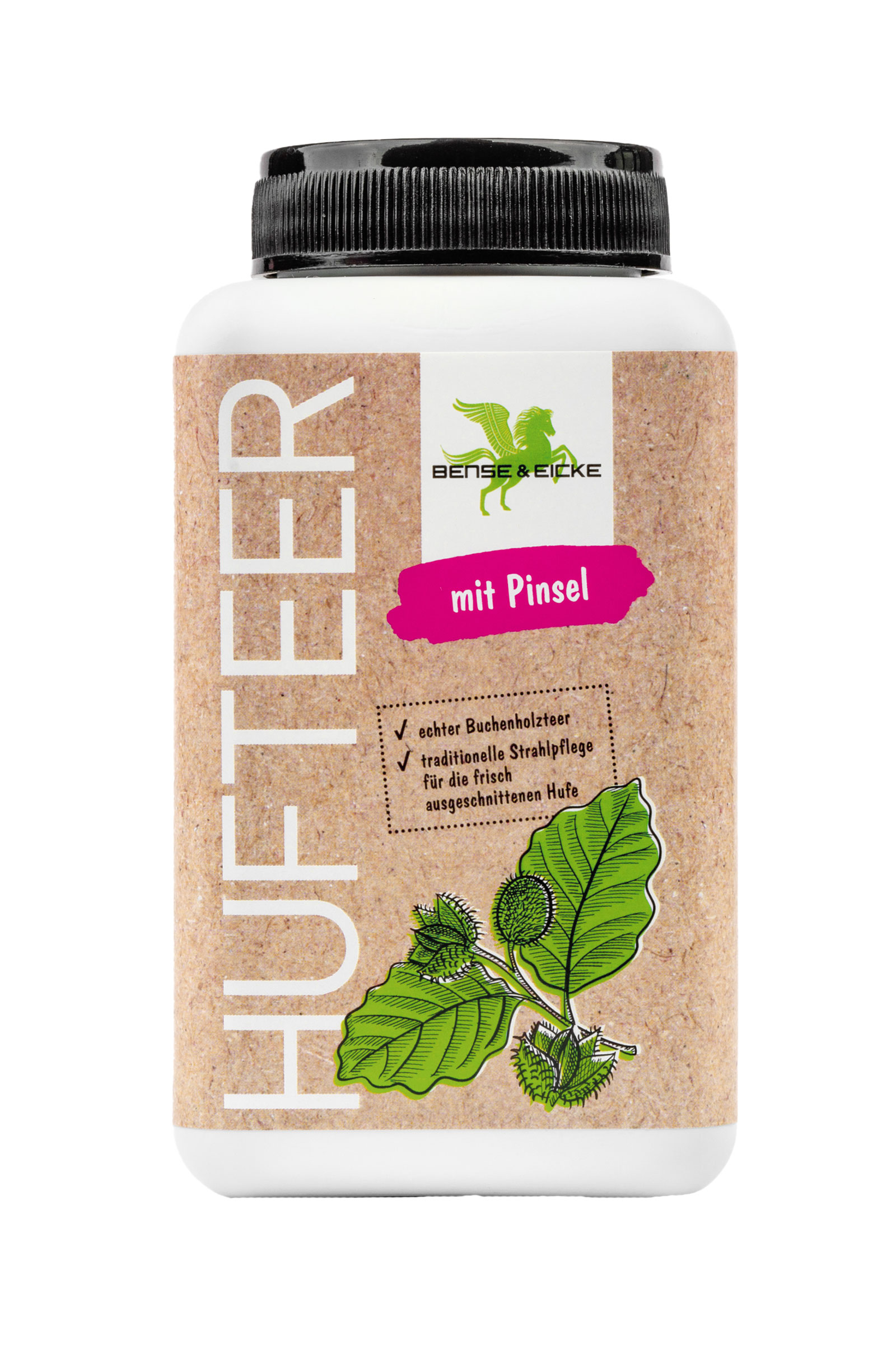 Bense & Eicke Catrame per zoccoli con pennello, 500 ml