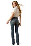 Ariat R.E.A.L. Mid Rise Stretch Icon Stackable Straight Leg Jeans donna stretch a gamba dritta a vita media