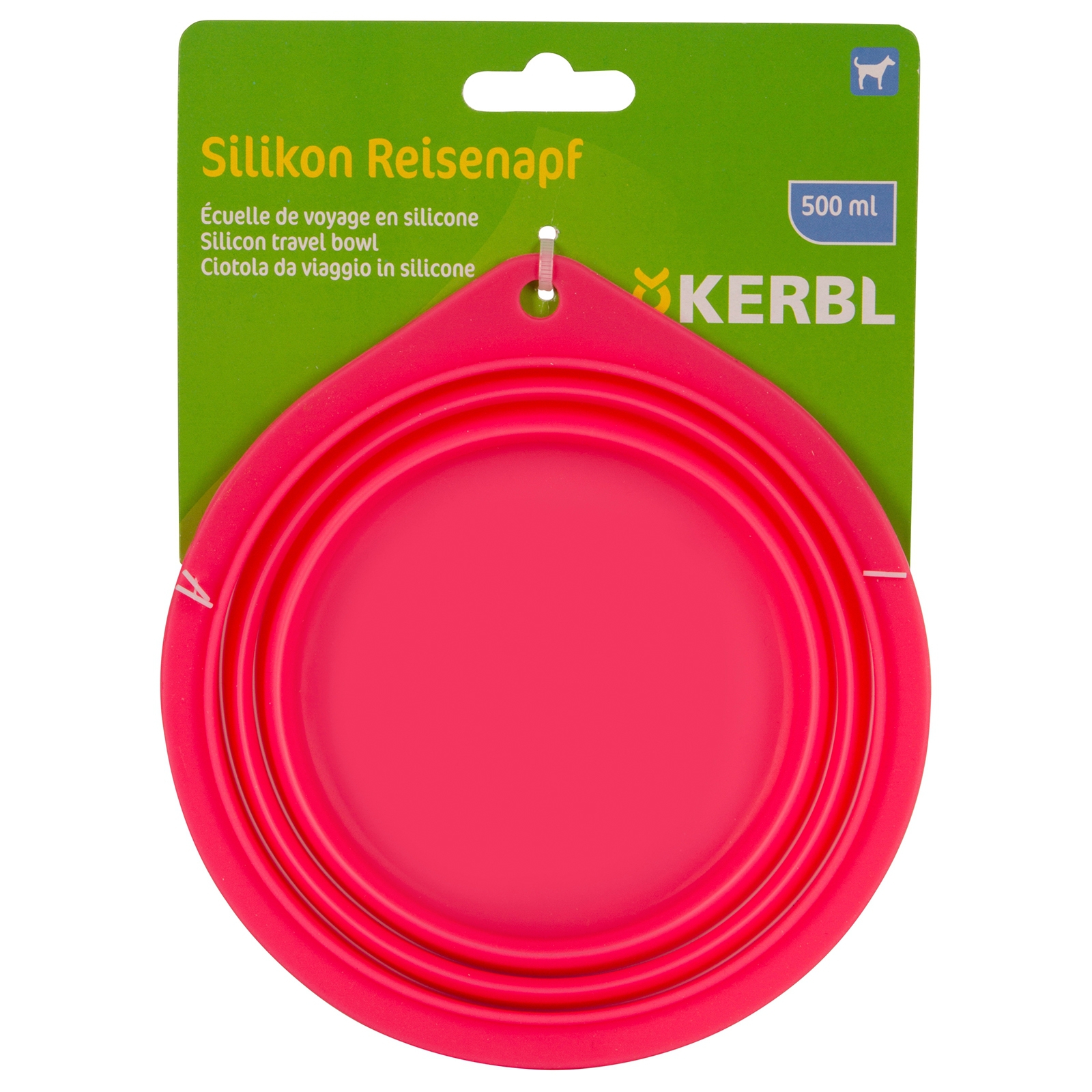 Kerbl Silicone Travel Bowl (Foldable) 500ml