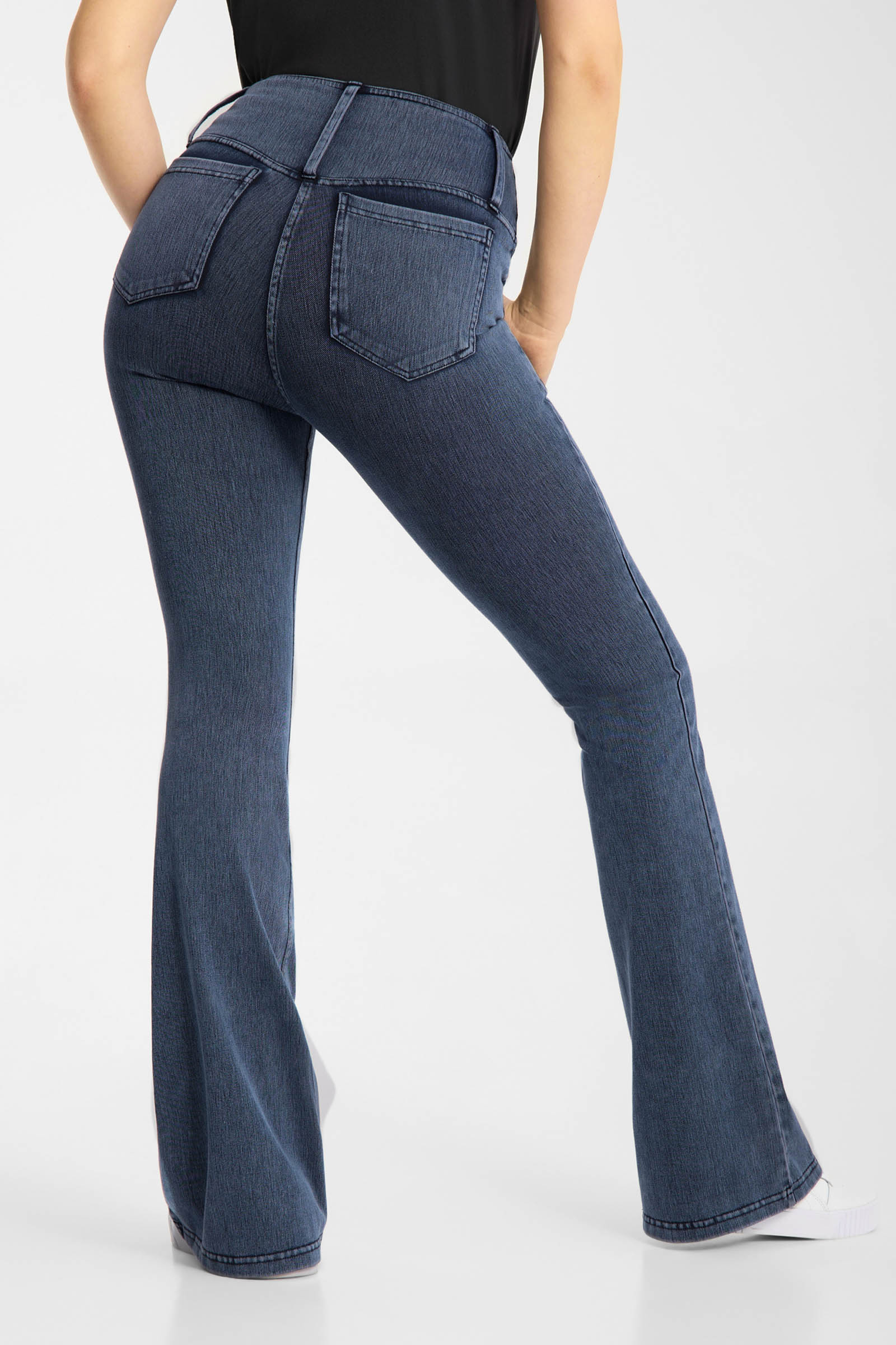 Horze Emery leggins da equitazione western da donna, bootcut e effetto denim