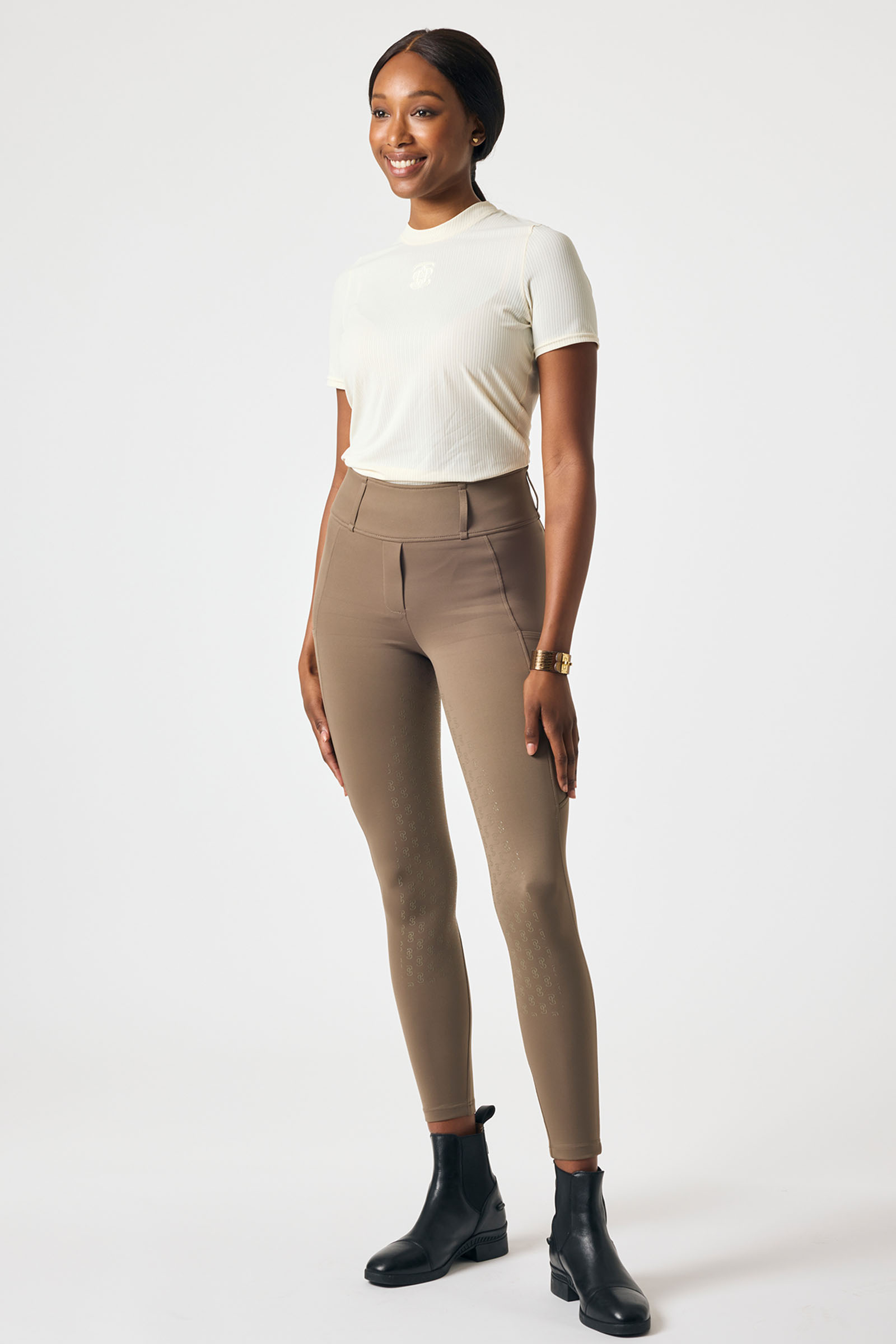 PS of Sweden Courtney S/S Maglia in Mesh a Righe