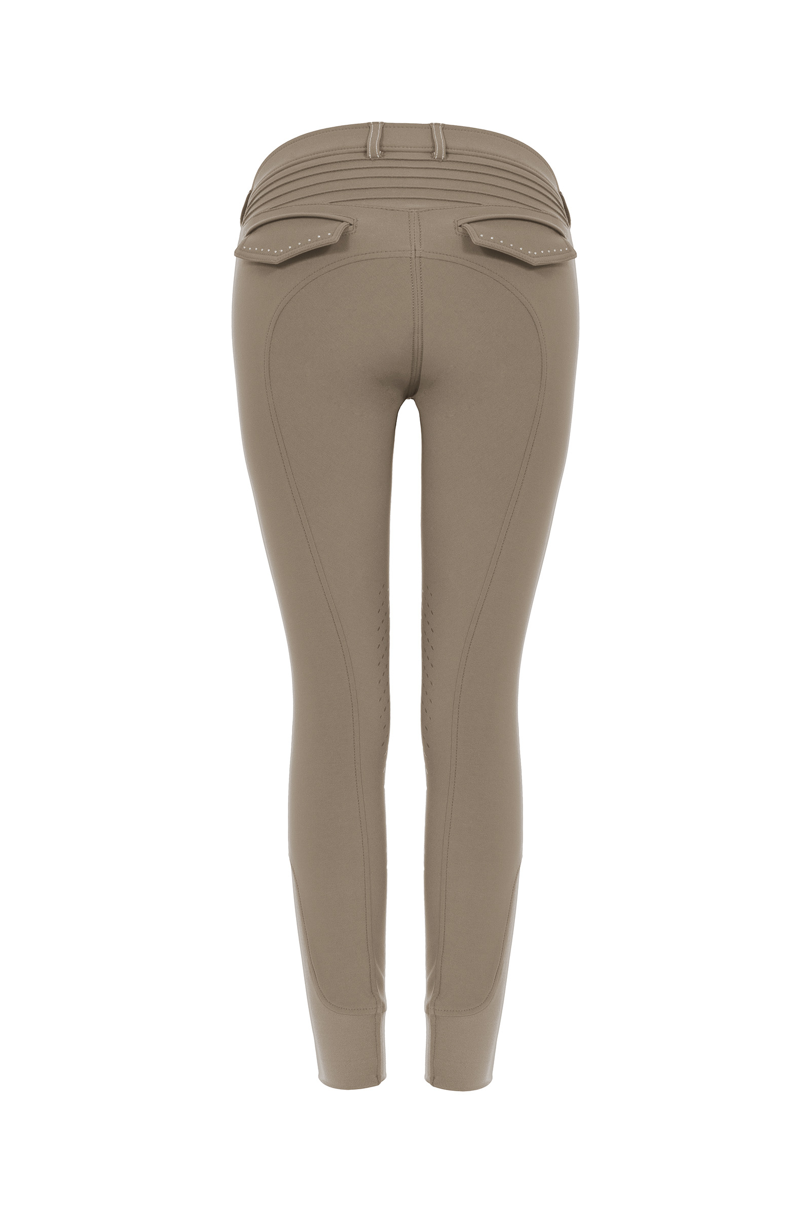Taupe Cavallo Dalima Pantaloni da equitazione da donna con toppa al ginocchio e grip