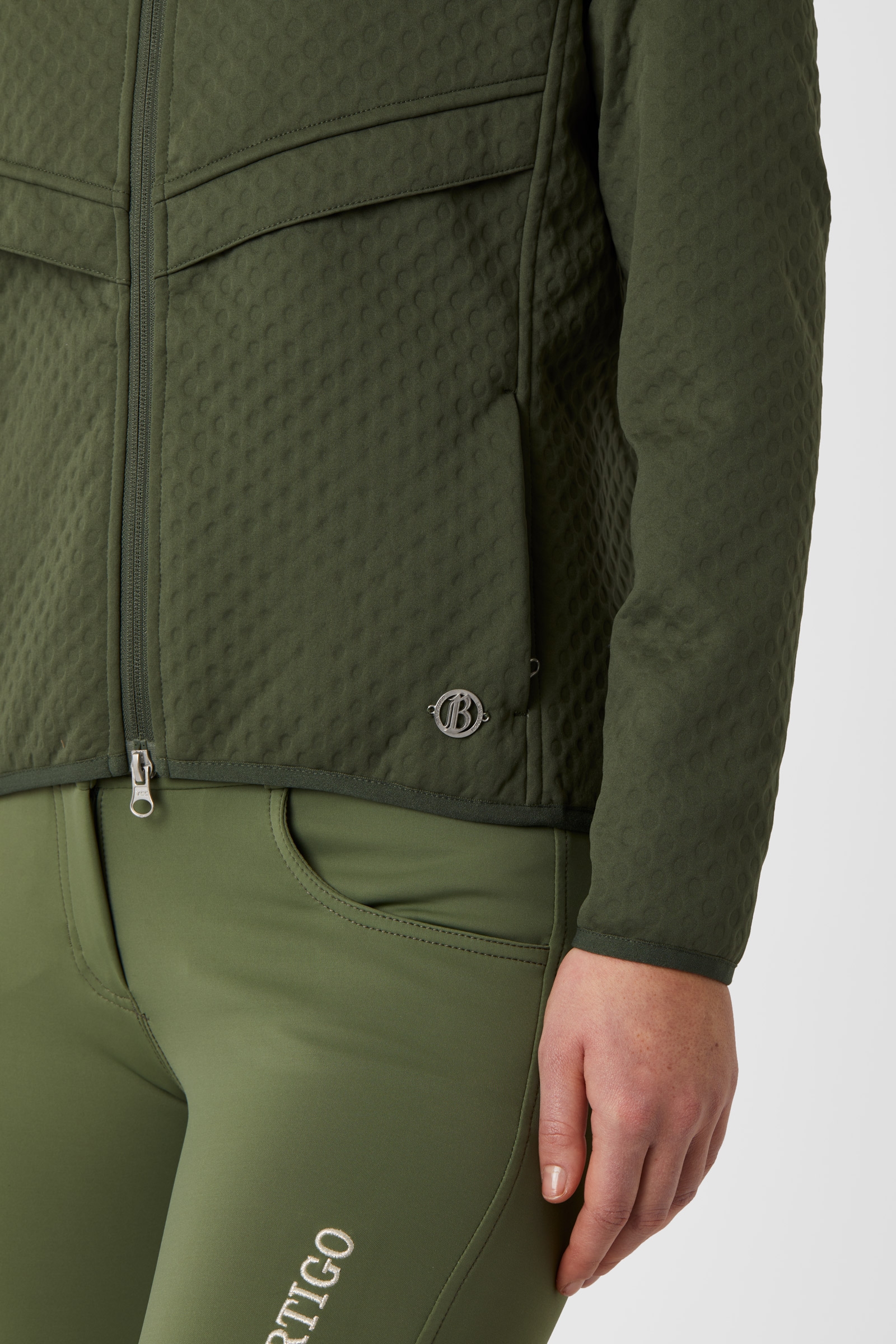 B Vertigo Norah Giacca in tessuto scuba con cappuccio da donna