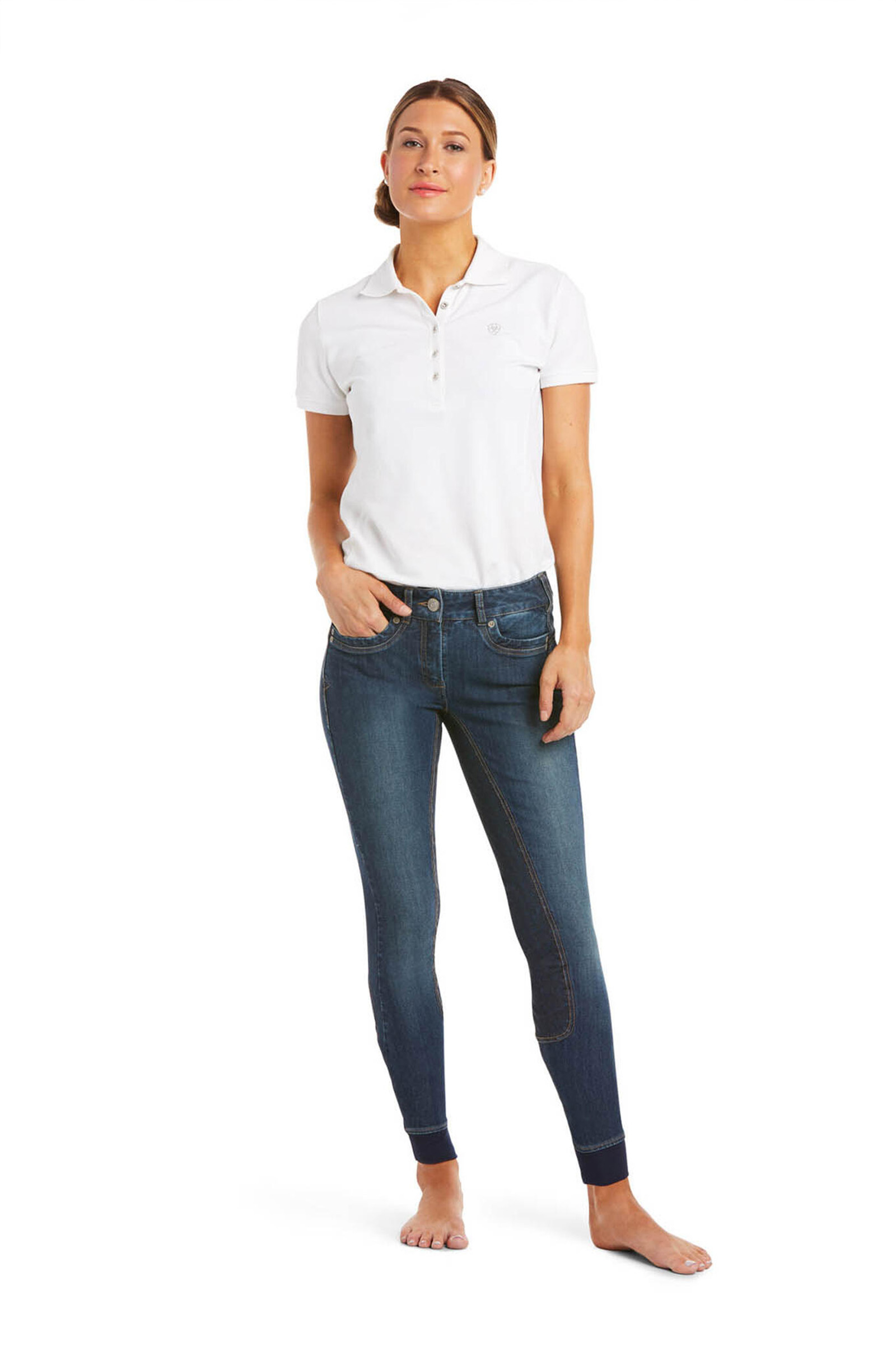 Ariat Halo Denim Pantaloni da equitazione donna con seduta intera
