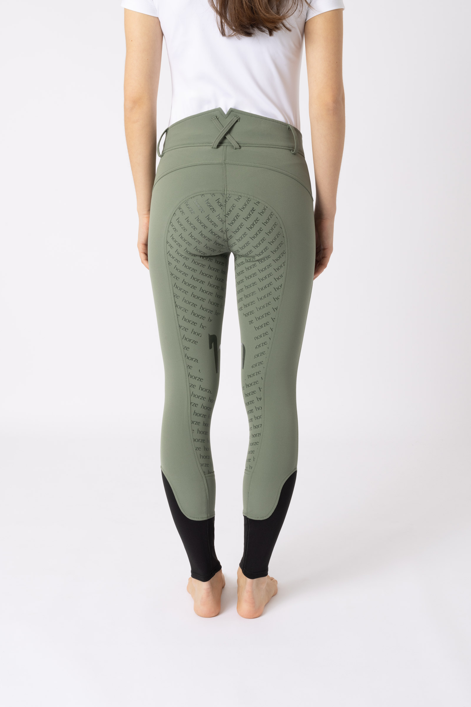 Pantaloni da equitazione a vita alta con full seat in silicone da donna