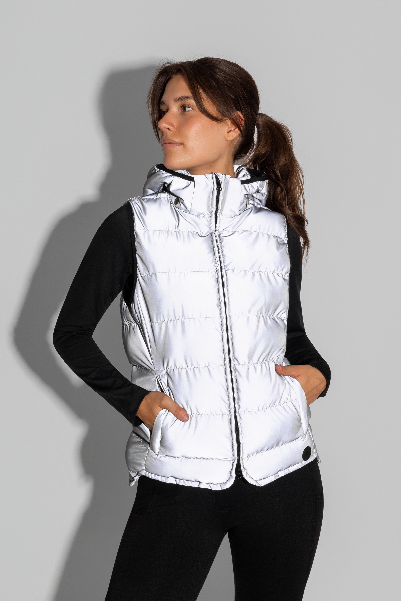 Horze Gilet imbottito riflettente da donna