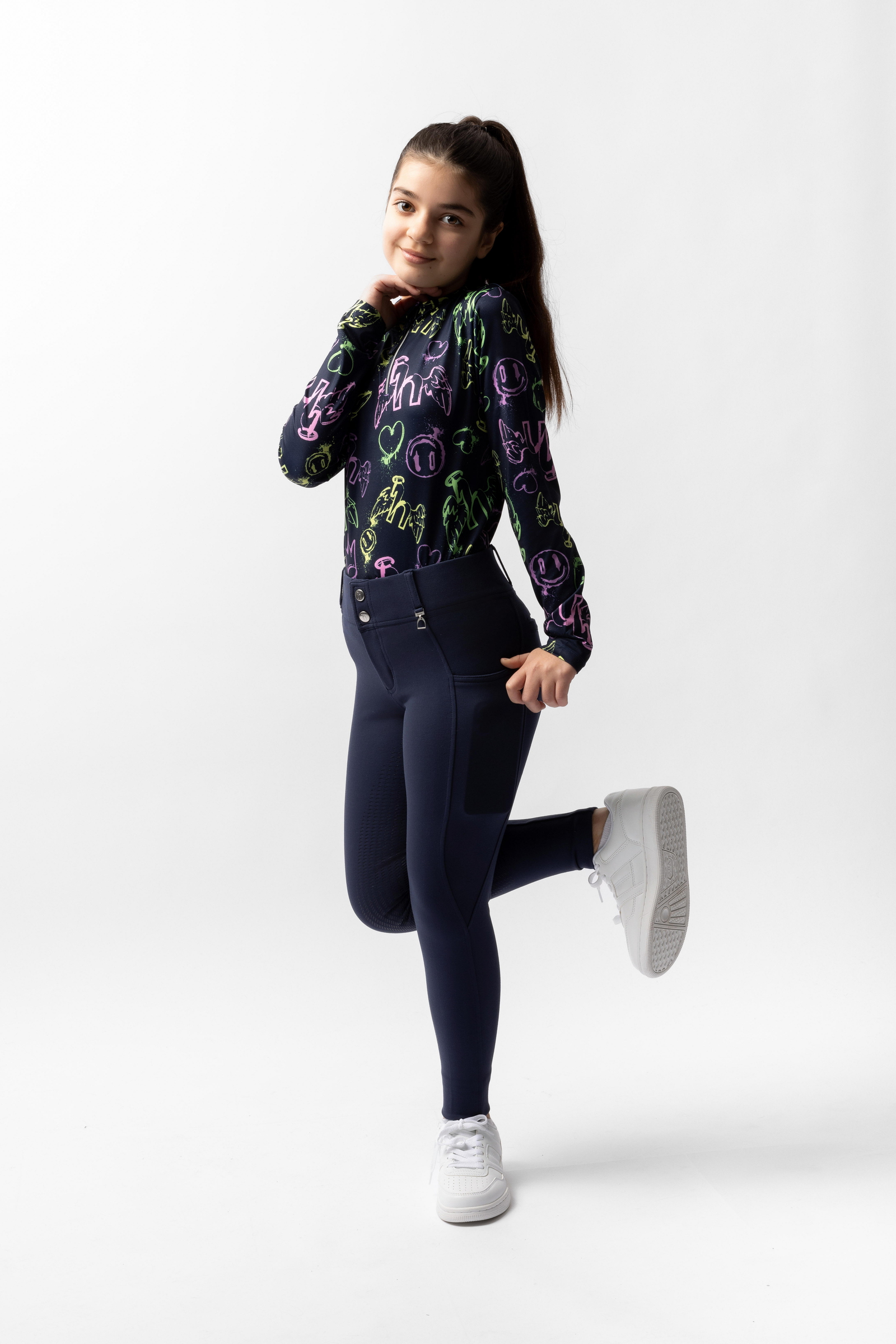 Horze Mira Pantaloni da equitazione per bambini con full seat