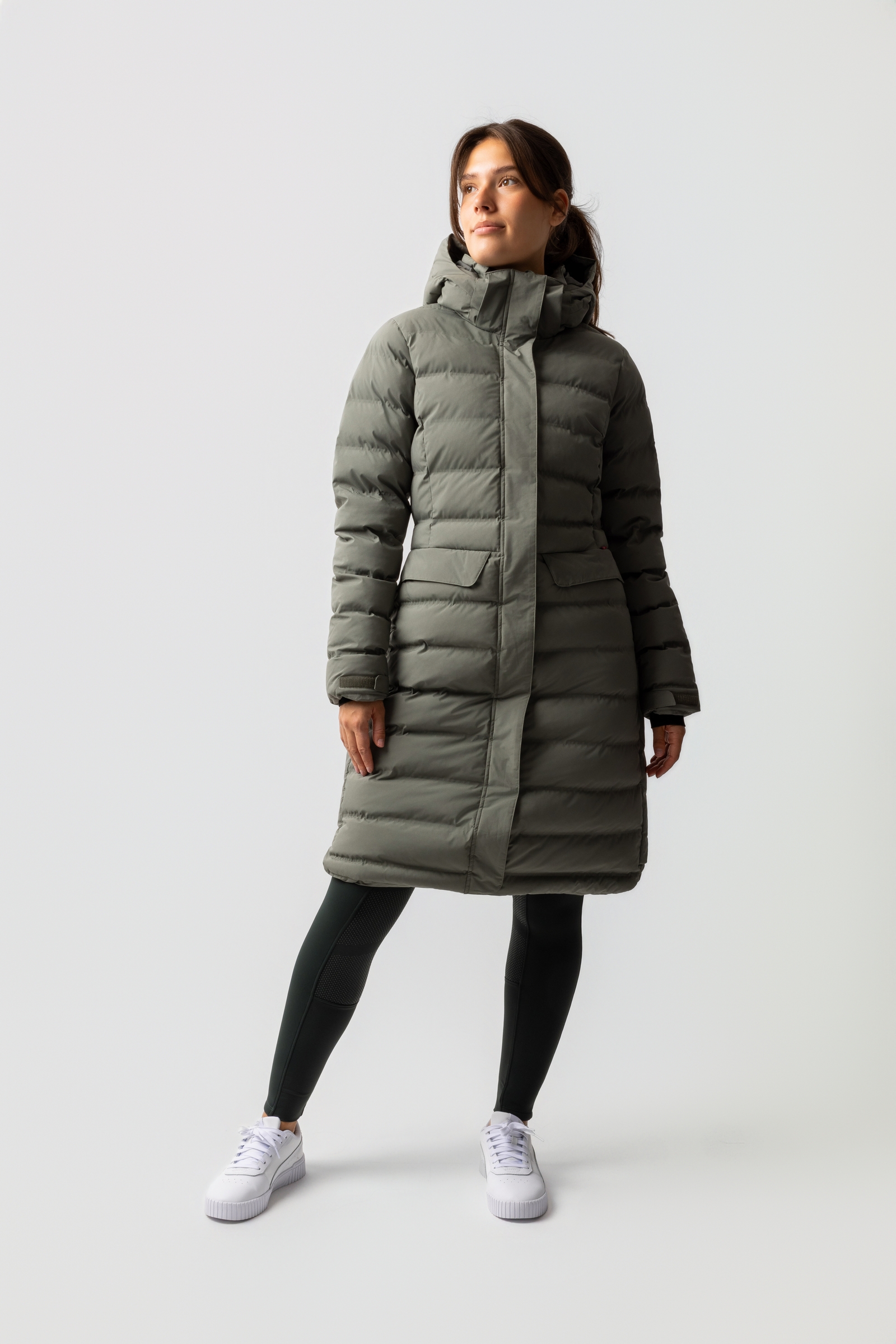 Mulled basil B Vertigo Celeste Giacca parka impermeabile da donna