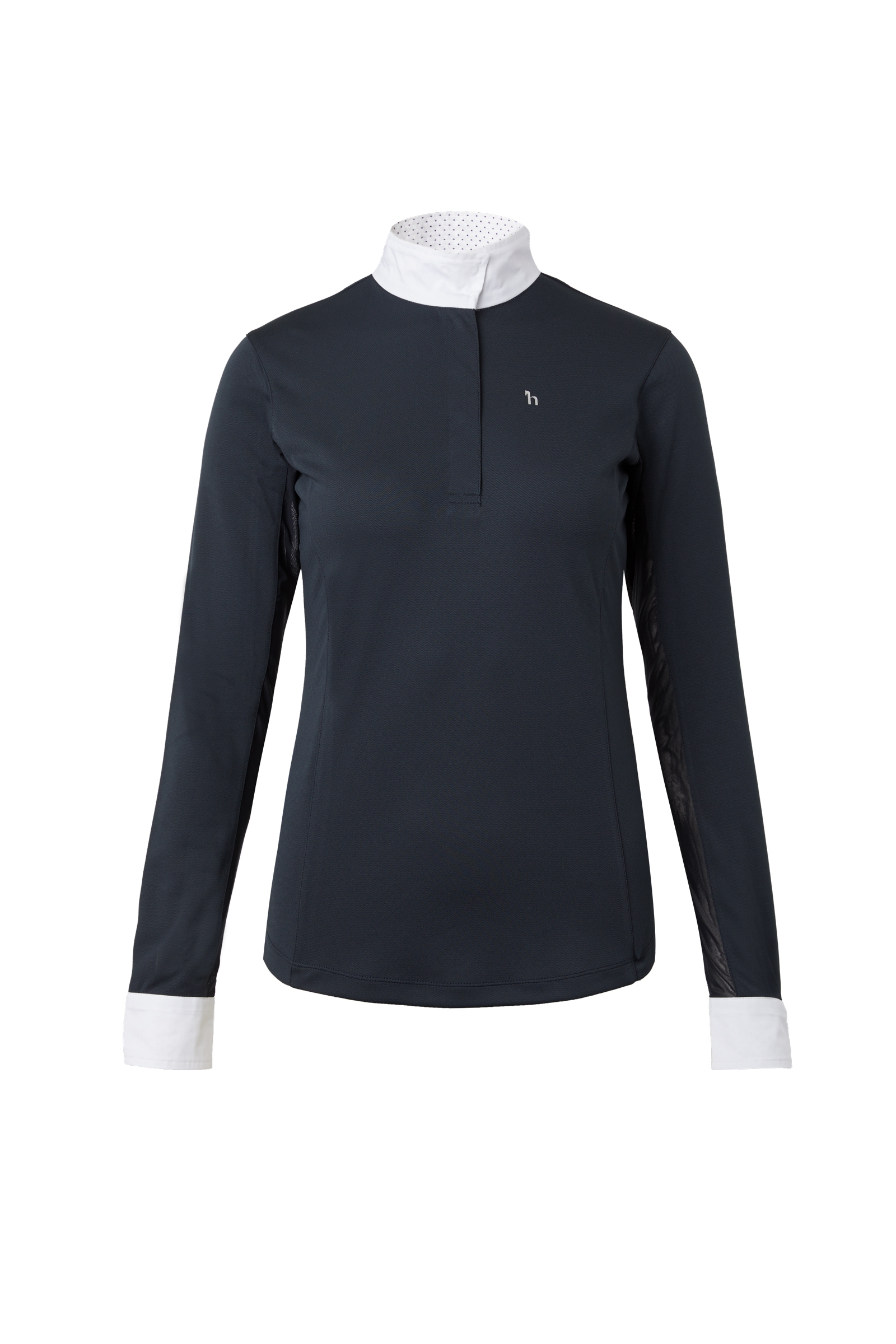 Dark Navy Horze Blaire camicia da concorso funzionale donna a maniche lunghe
