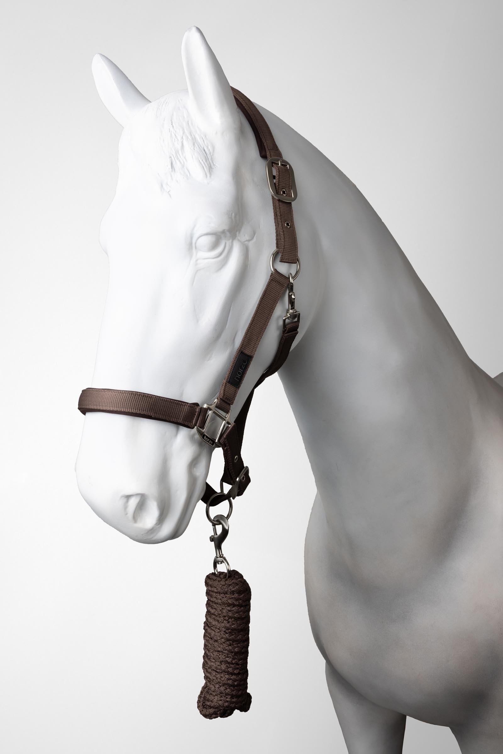 Coffee Quartz Horze Lucca cavezza e longhina set