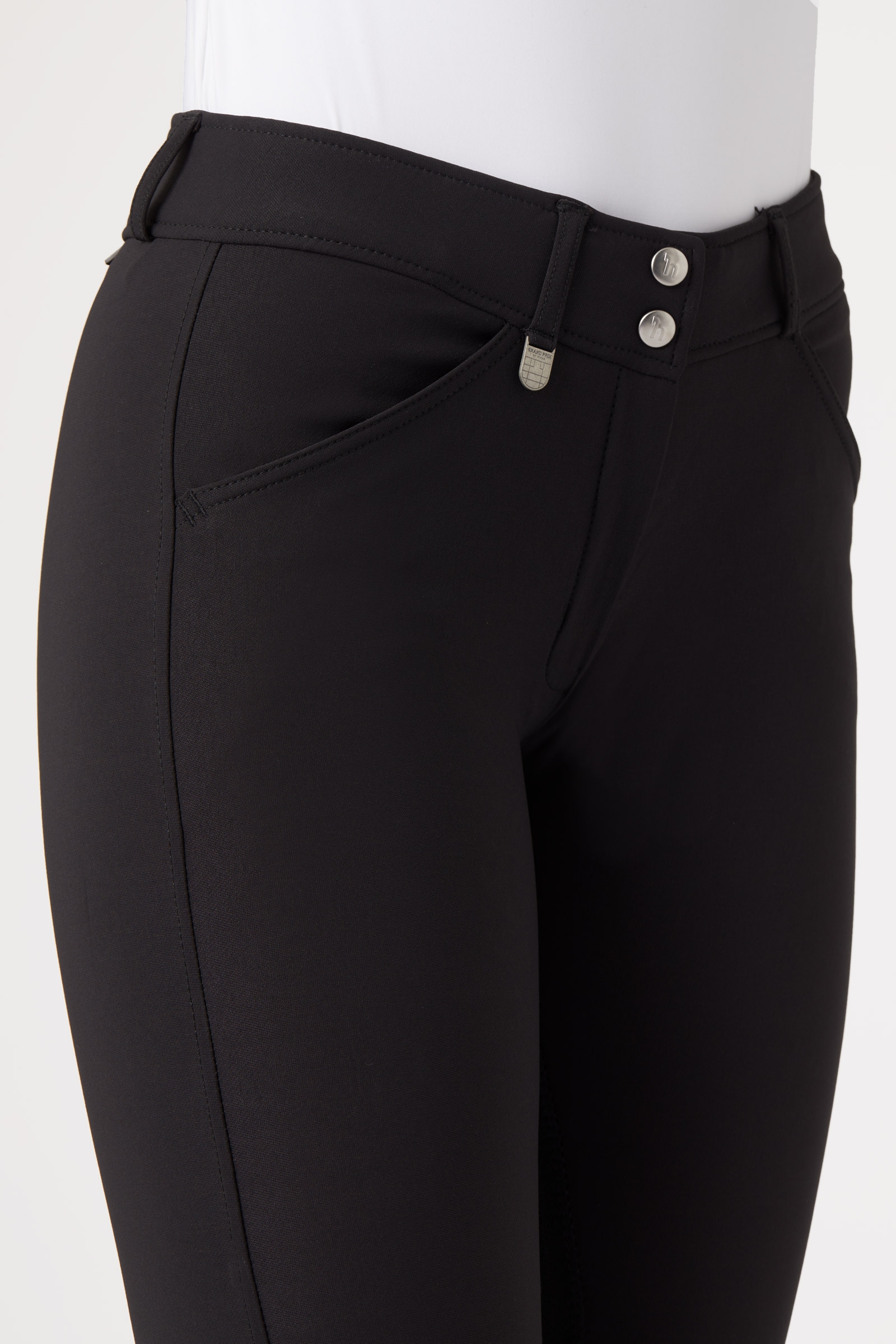 Horze Grand Prix pantaloni da equitazione donna con full seat in pelle, UPF 50+