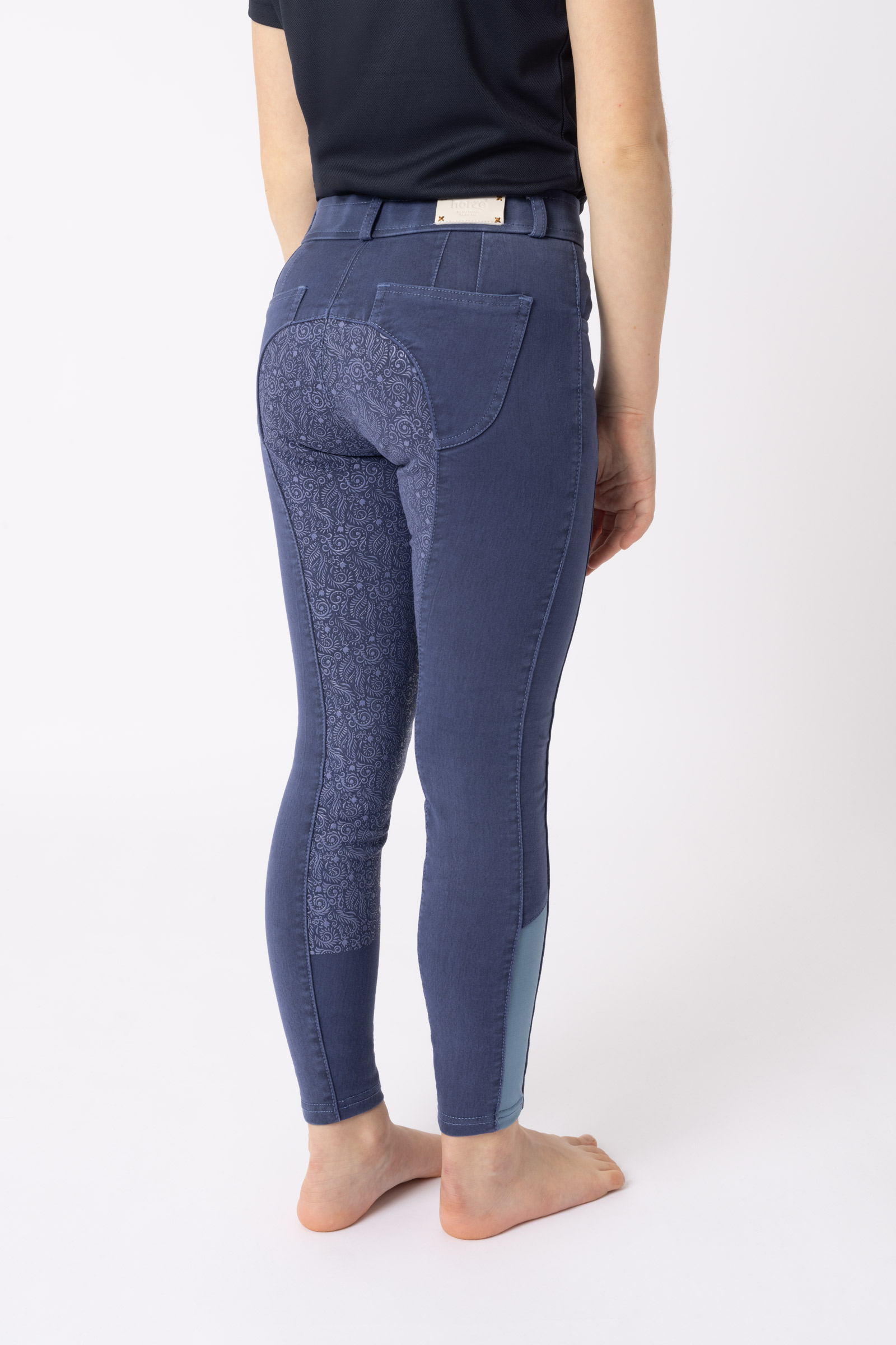 Horze Suki Pantaloni da equitazione con full grip, da bambino