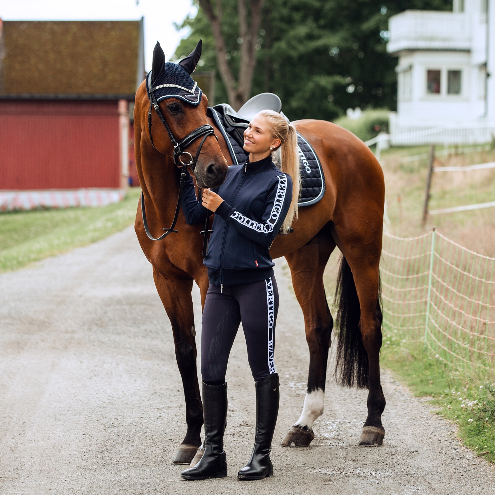 B Vertigo Angelika Pantaloni da equitazione funzionali a vita alta con full seat in silicone da donna