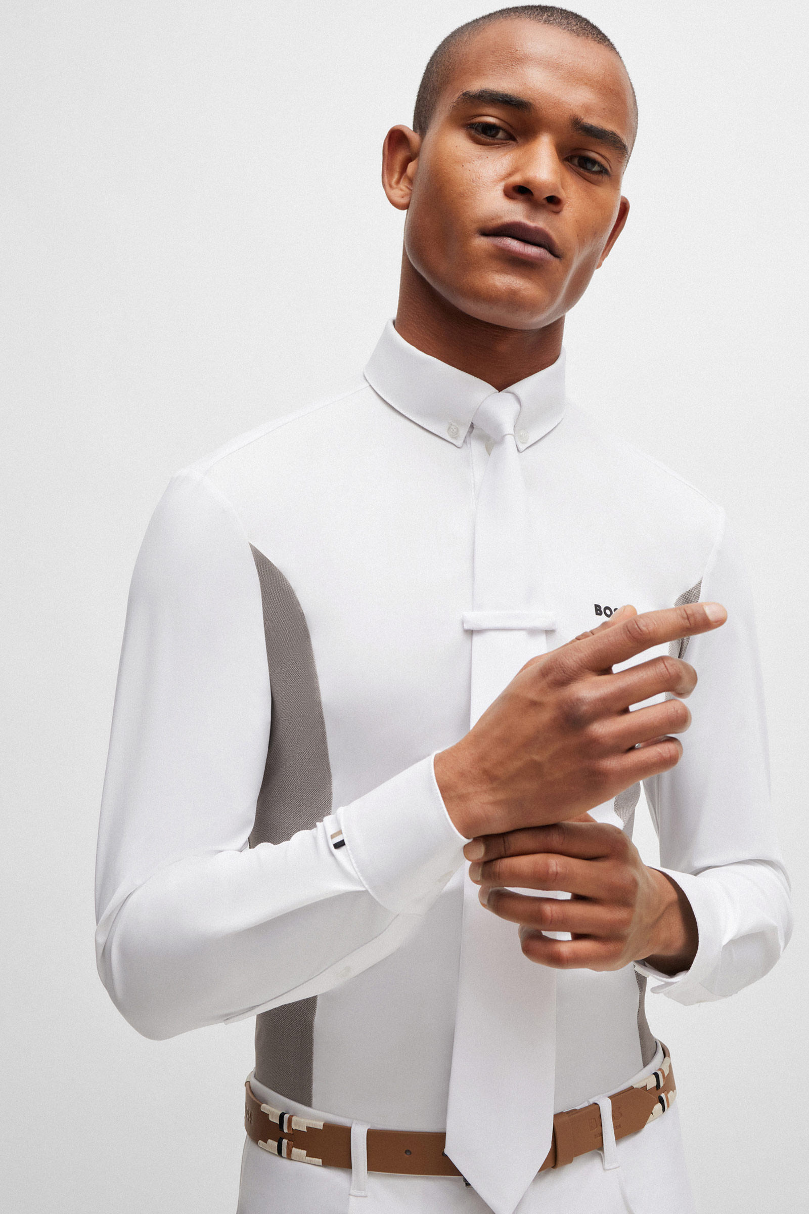 Camicia da show Boss Norman con pannello laterale