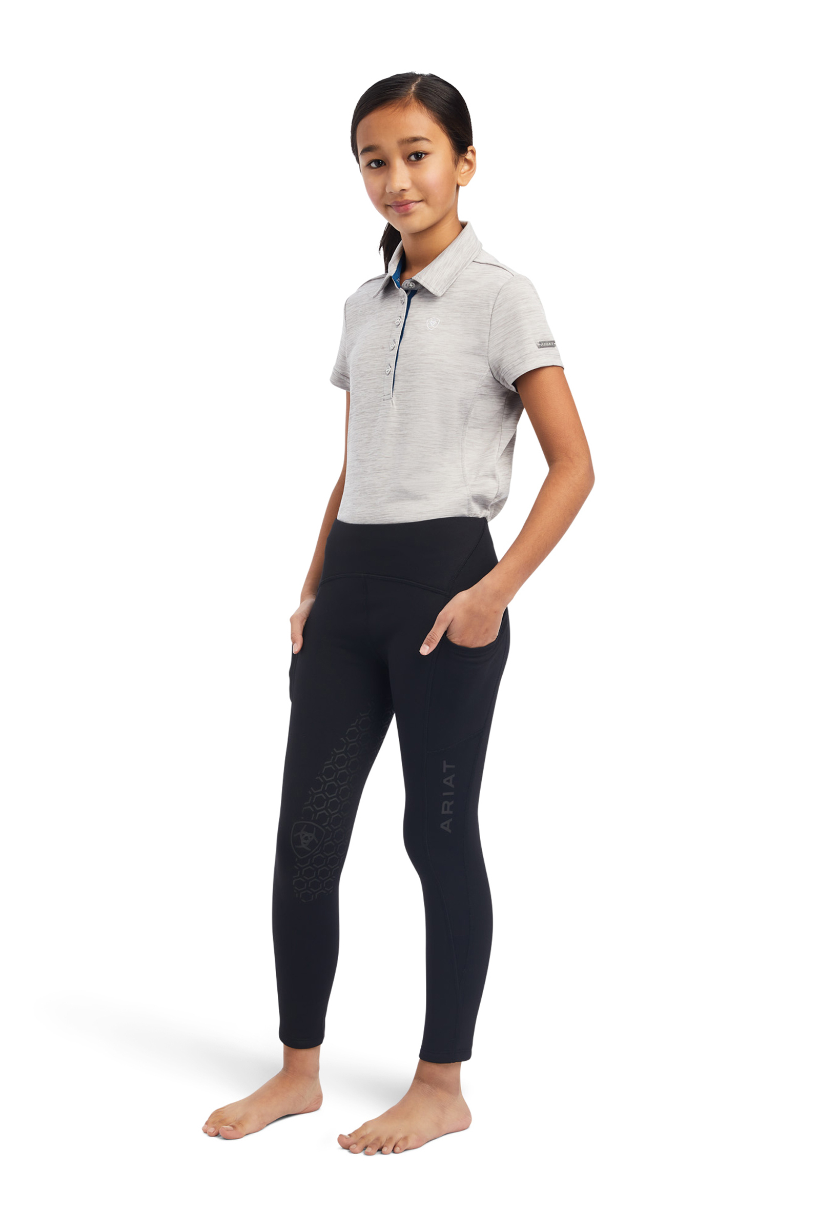 Ariat Venture Thermo pantaloni da equitazione per bambini con rinforzi al ginocchio