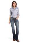 Ariat R.E.A.L. Mid Rise Stretch Entwined Jeans bootcut stretch donna a vita media