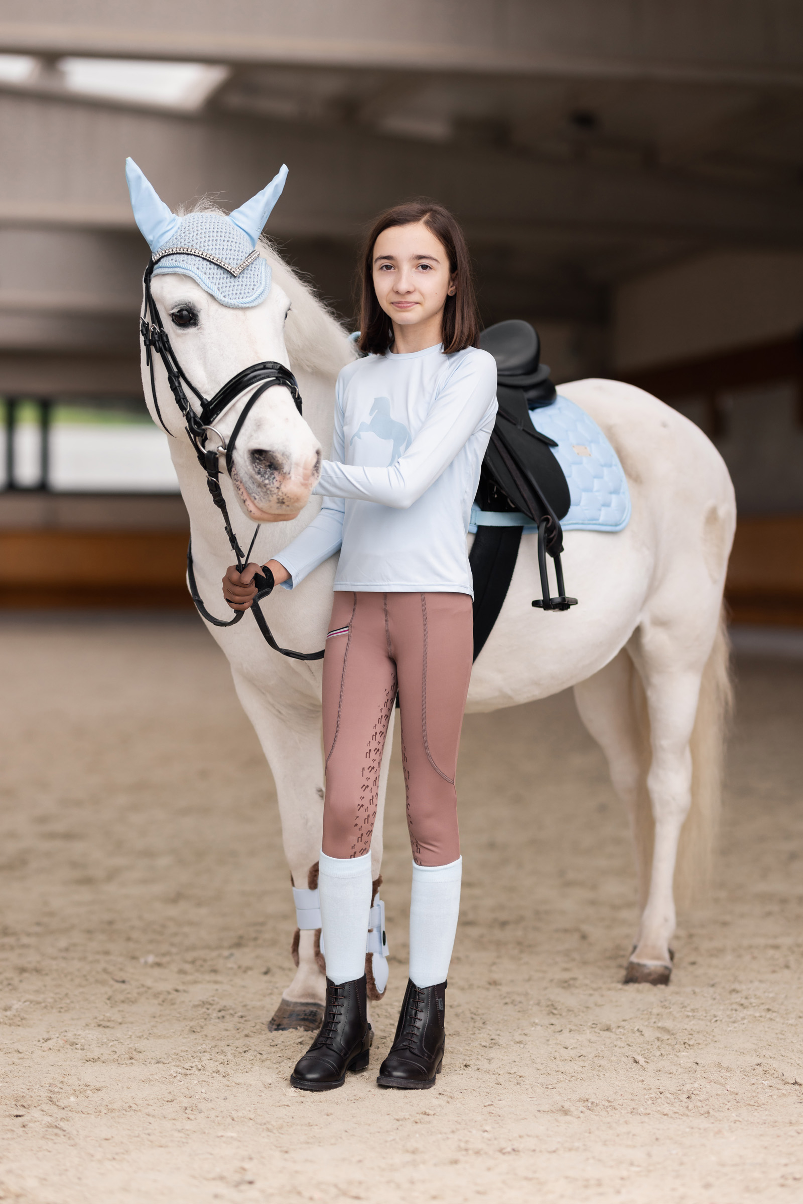 Horze Flora Maglia a maniche lunghe funzionale da bambino