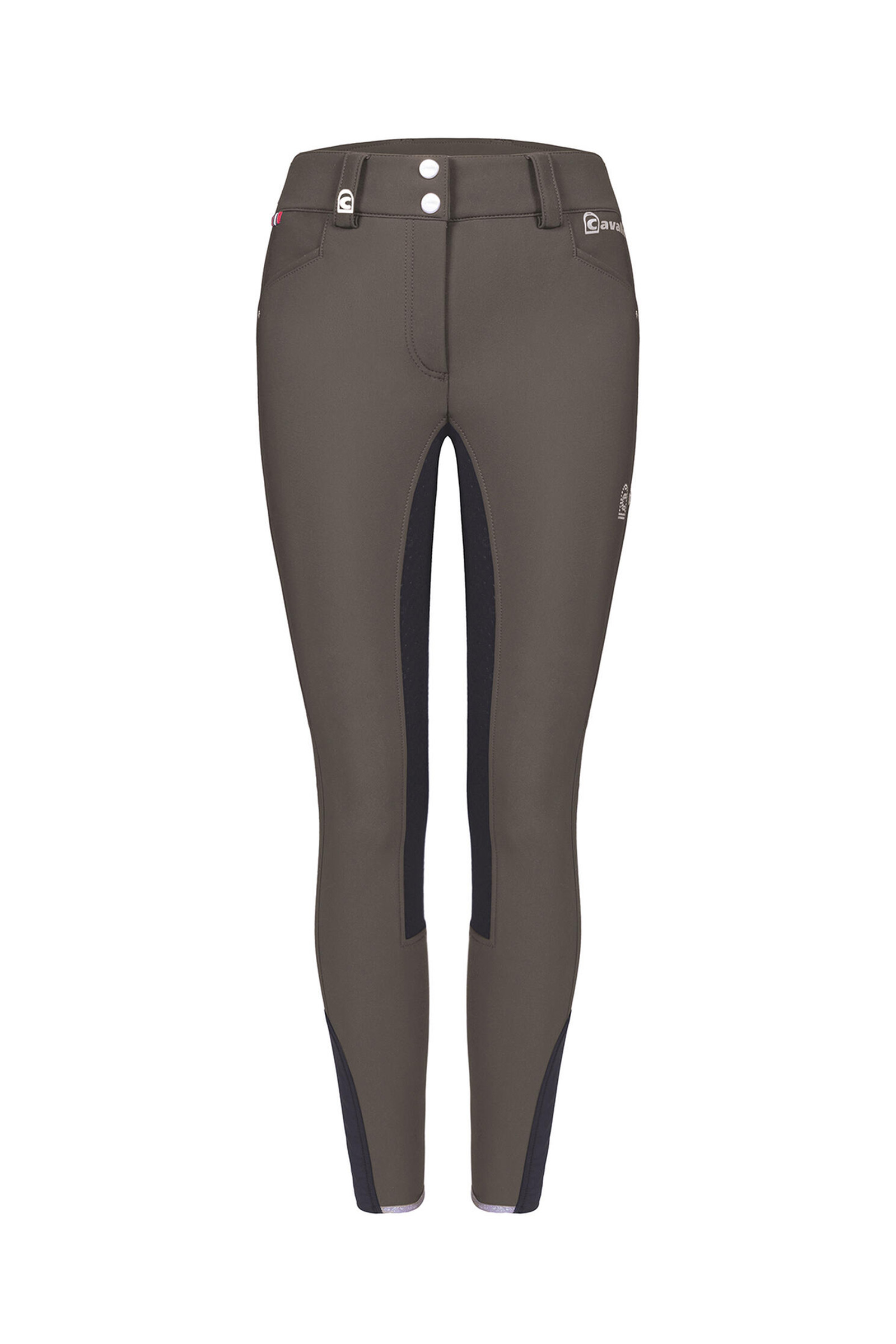 Plaza Taupe/ Graphite Dark Grey Pantaloni da equitazione Donna Cavallo CavalCassina Grip Full Seat