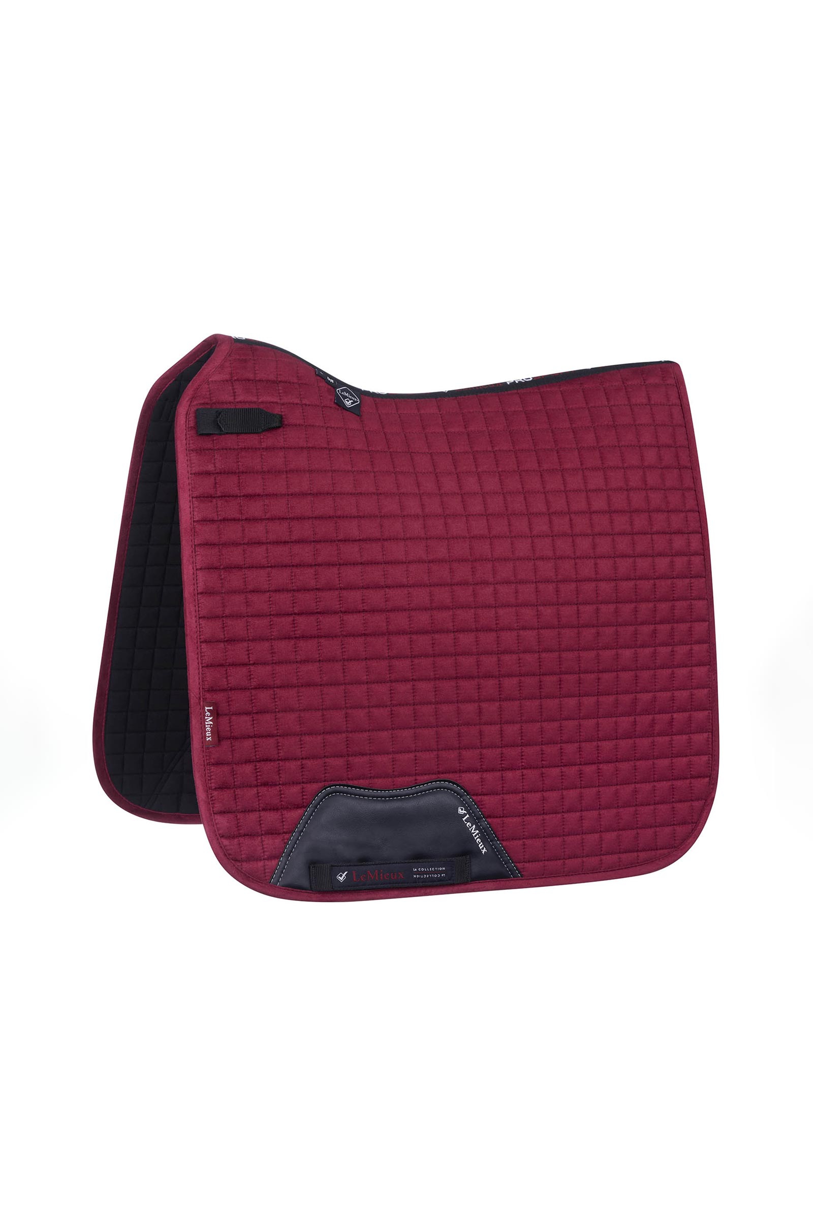 Mulberry Red Cuscinetto da dressage di lusso stagionale in pelle scamosciata LeMieux