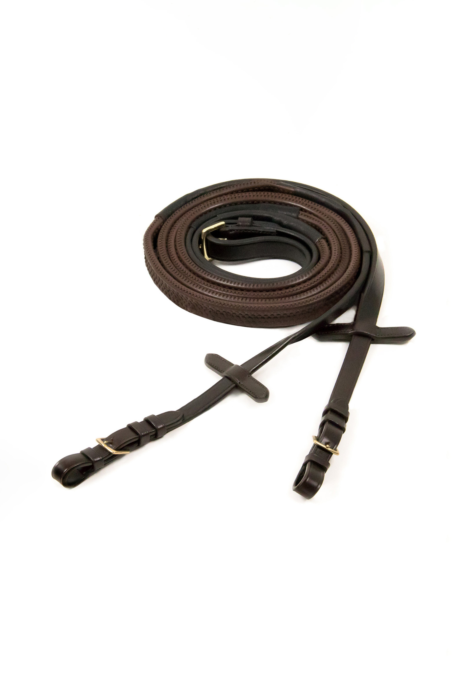 Dark Brown/Gold Schockem&ouml;hle Sports redini in gomma con fibbie