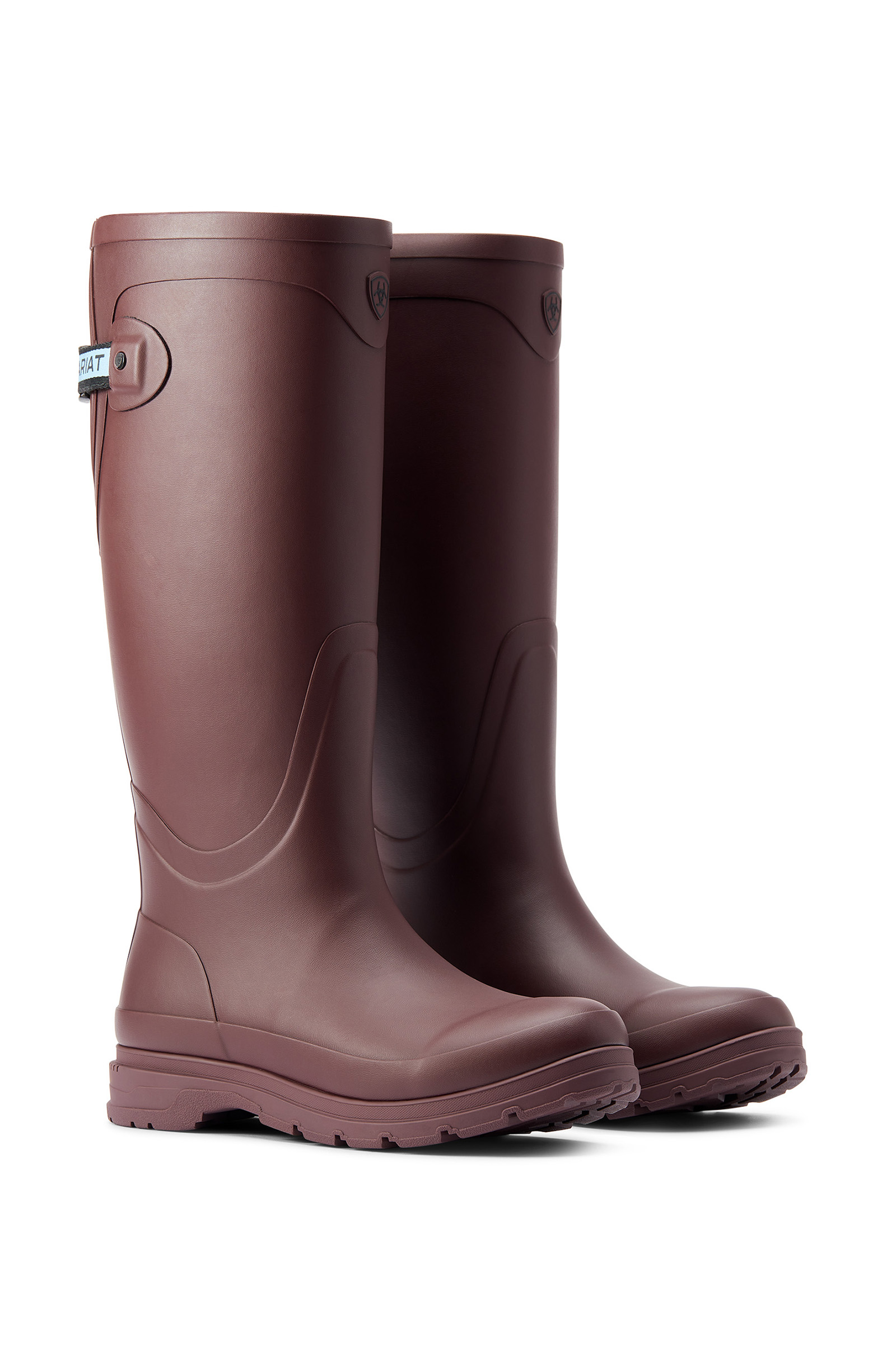 Maroon Dark Red Ariat Kelmarsh stivali in gomma da donna