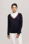 Tommy Hilfiger Equestrian Indiana maglione con scollo a V da donna
